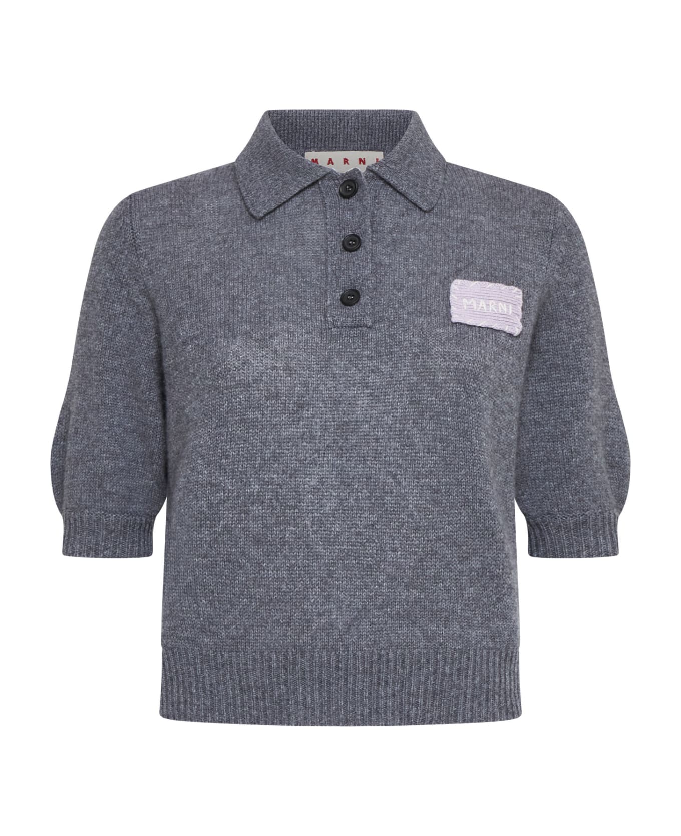 Marni Polo With Marni Applications - Graphite