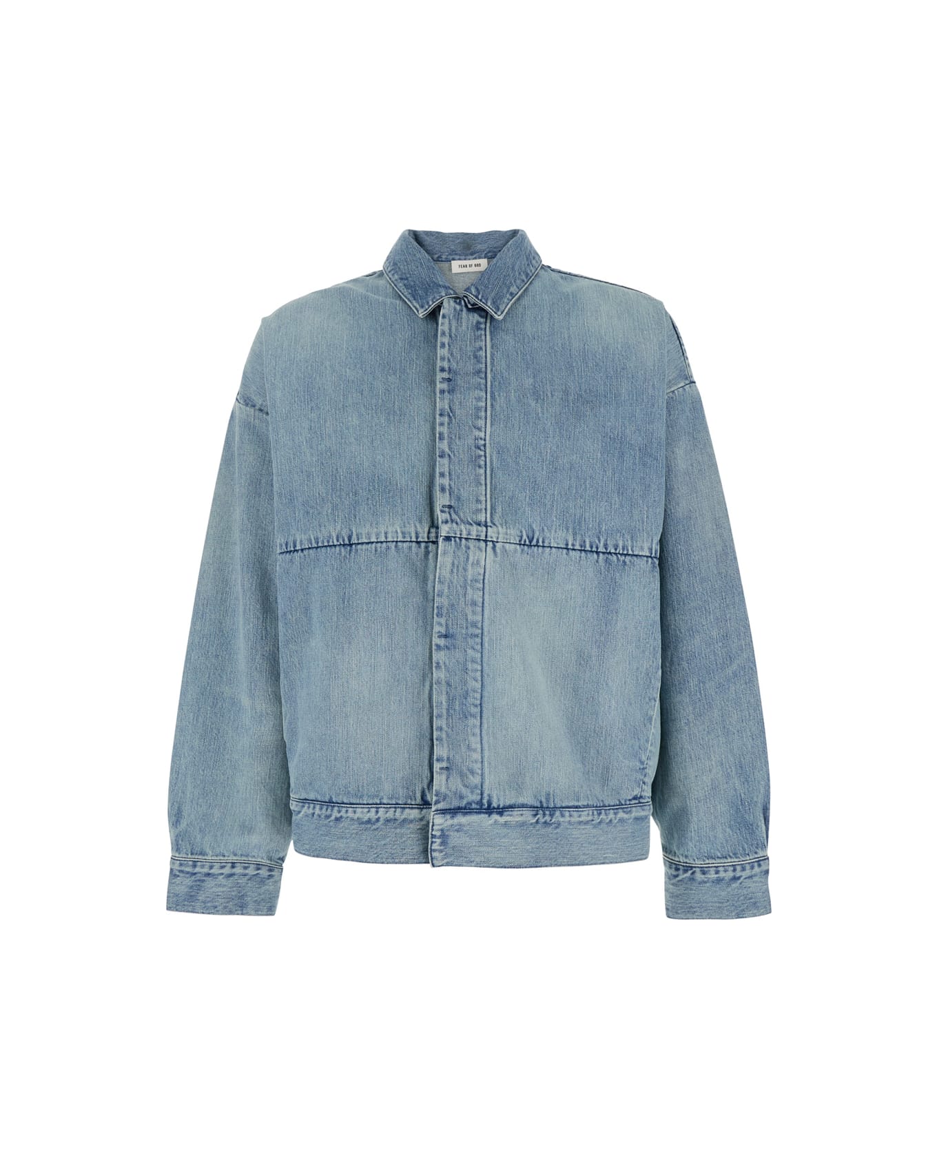Fear of God Blue Jacket With Classic Collar And Long Sleeves In Denim Man - Blu