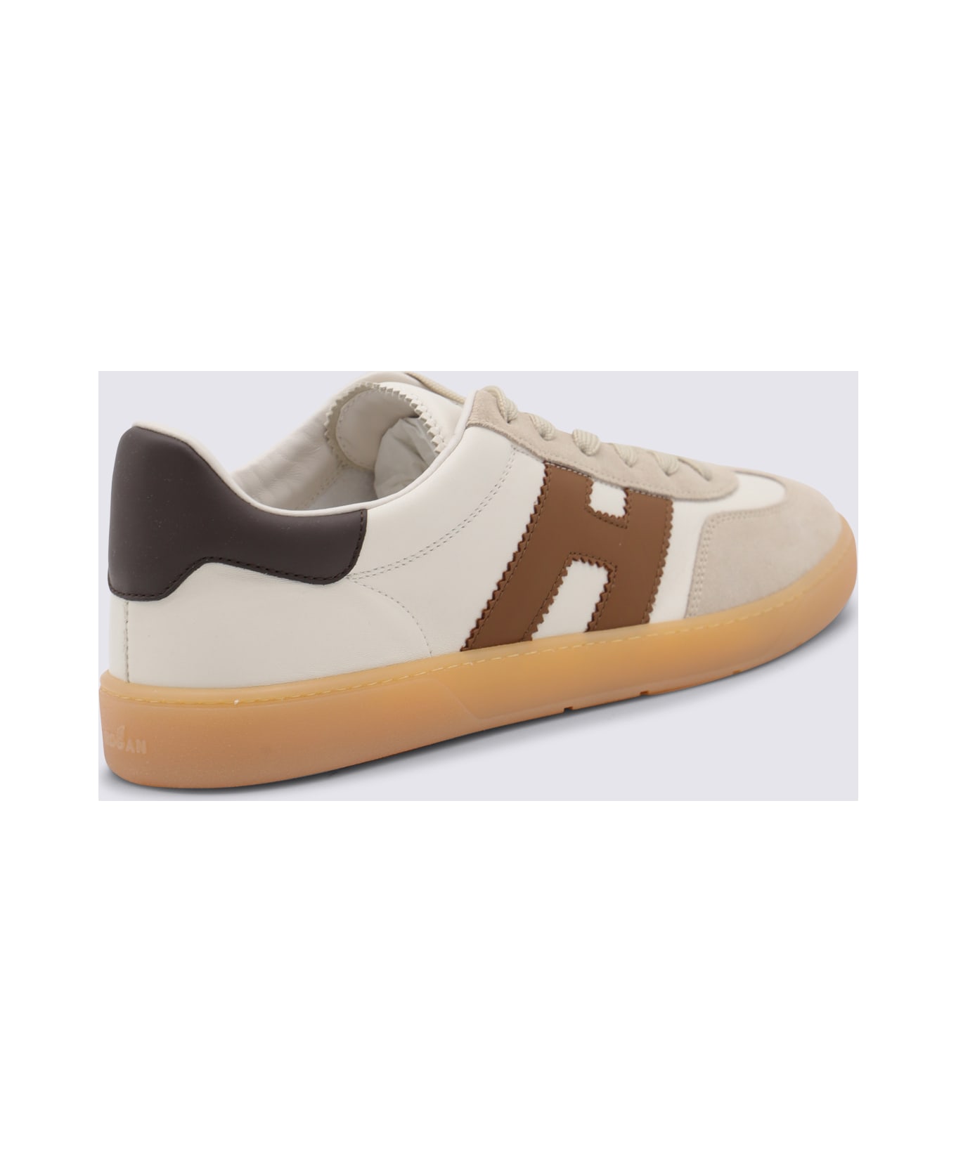 Hogan Grey And White Sneakers - WHITE-BEIGE-BROWN