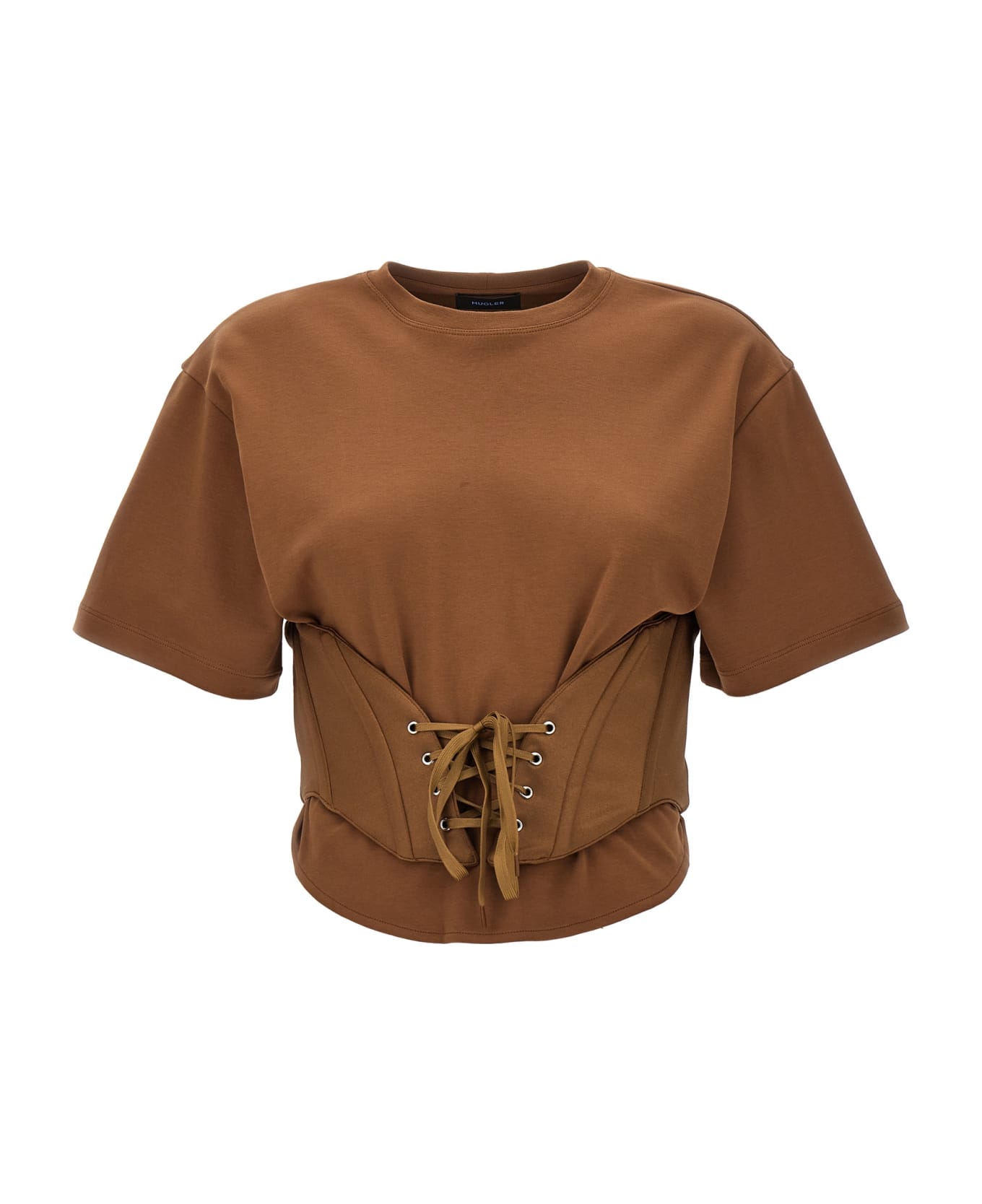 Mugler Corset T-shirt - Brown