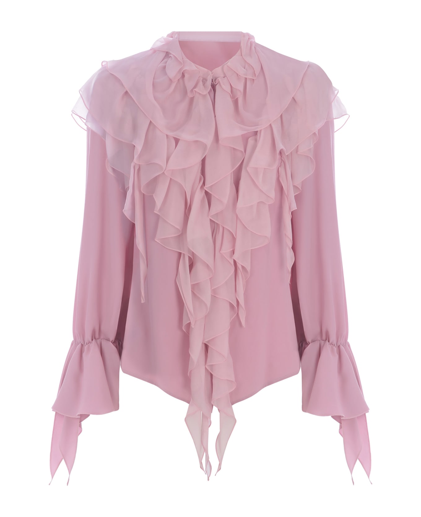 Pinko Shirt With Ruffles - Rosa