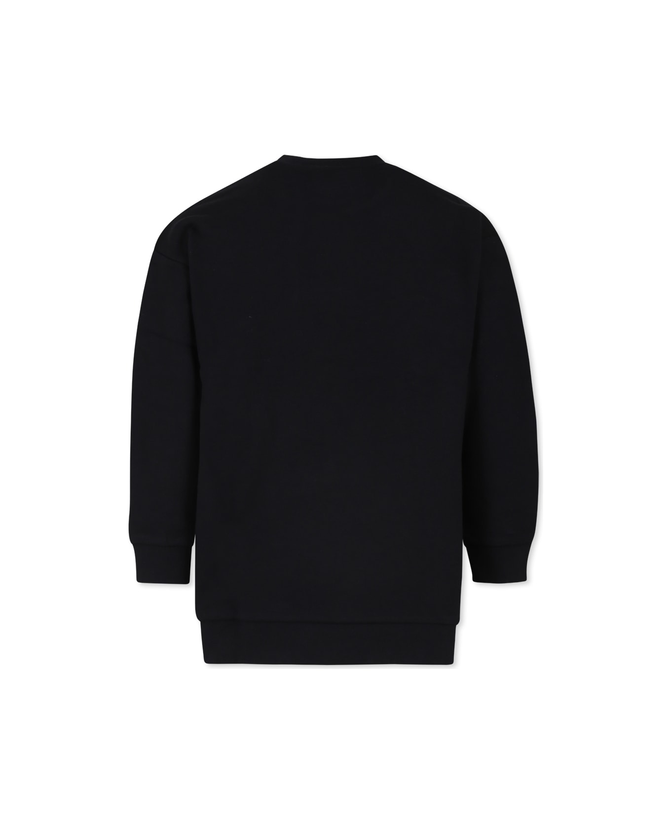 Fendi Black Sweatshirt For Kids With Logo - Black