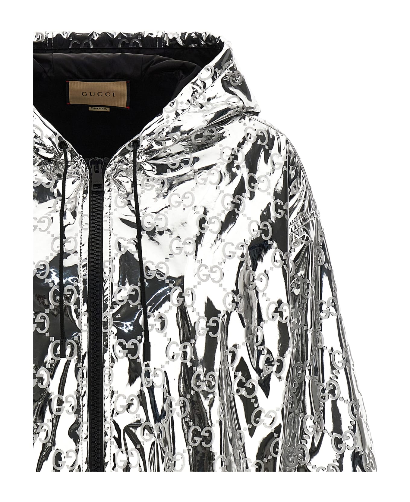 Gucci 
gg
 Hooded Jacket - Silver