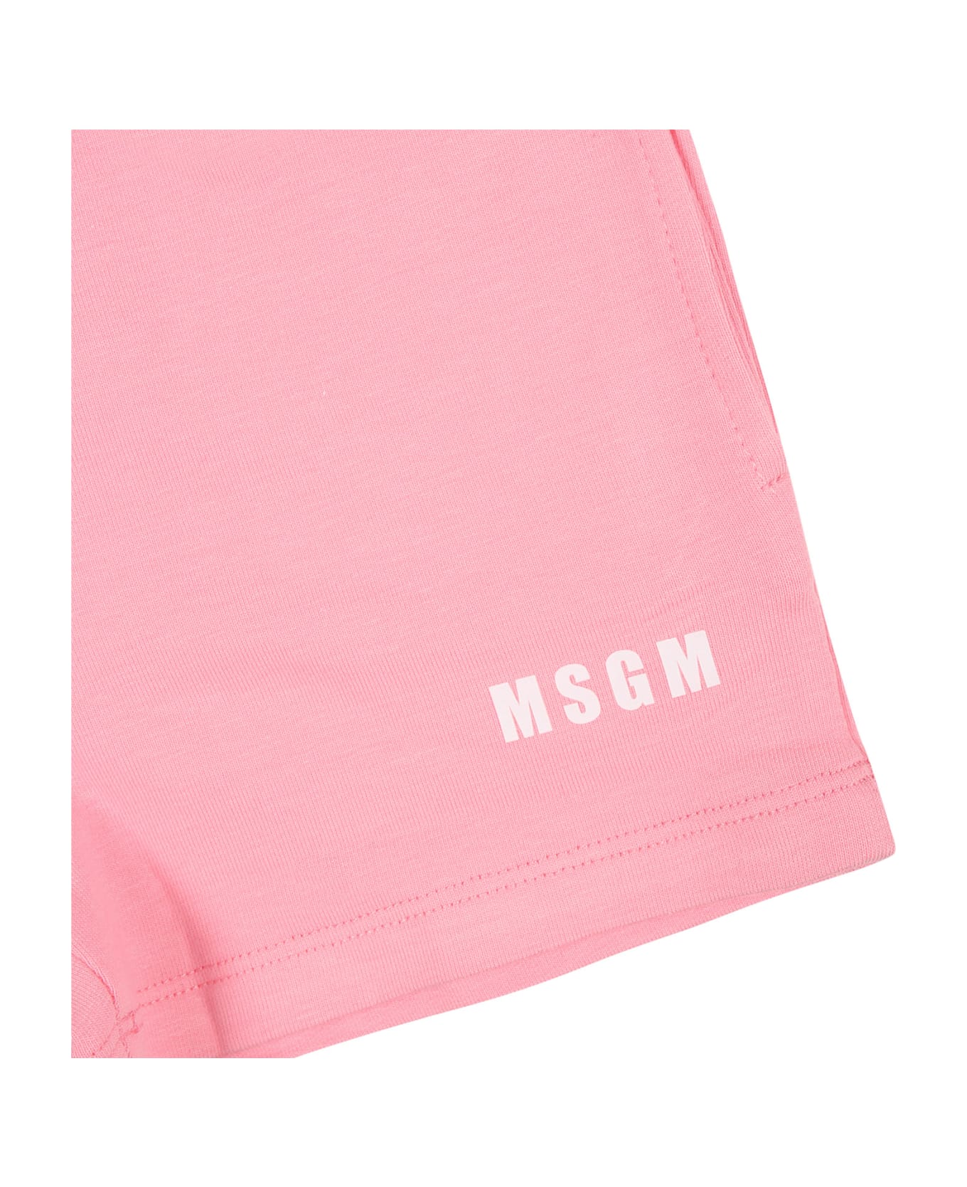 MSGM Pink Set For Baby Girl With Logo - Pink