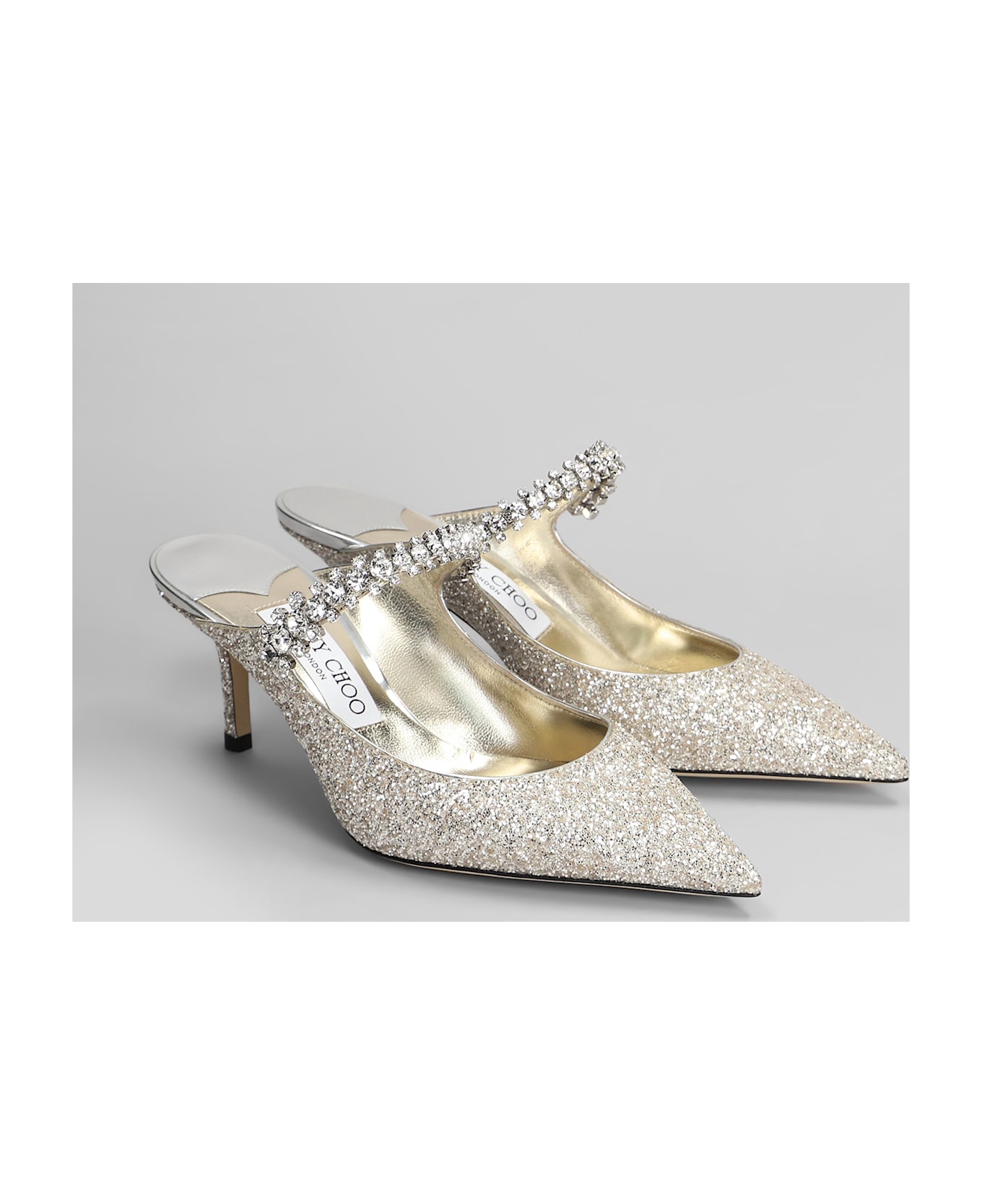 Jimmy Choo Bing 65 Pumps In Gold Glitter - gold