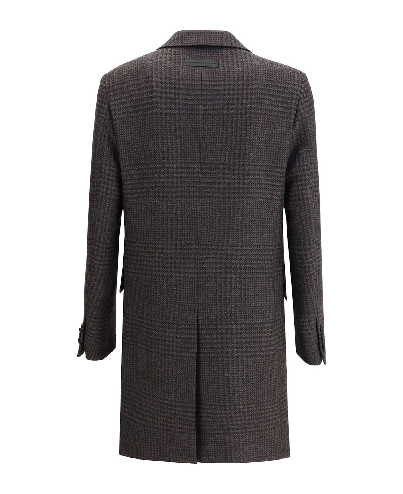 Zegna Prince Of Wales Wool Coat