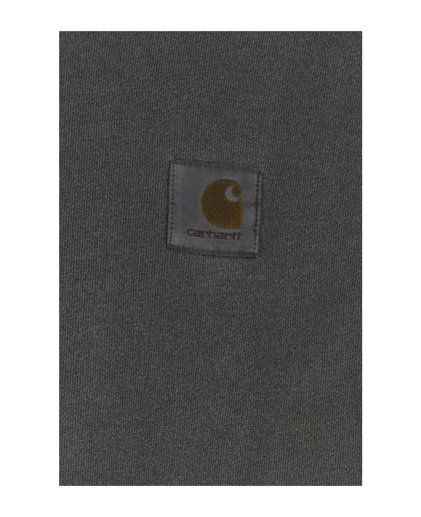 Carhartt Dark Grey Cotton Nelson Sweat - .gd Charcoal Garment Dyed