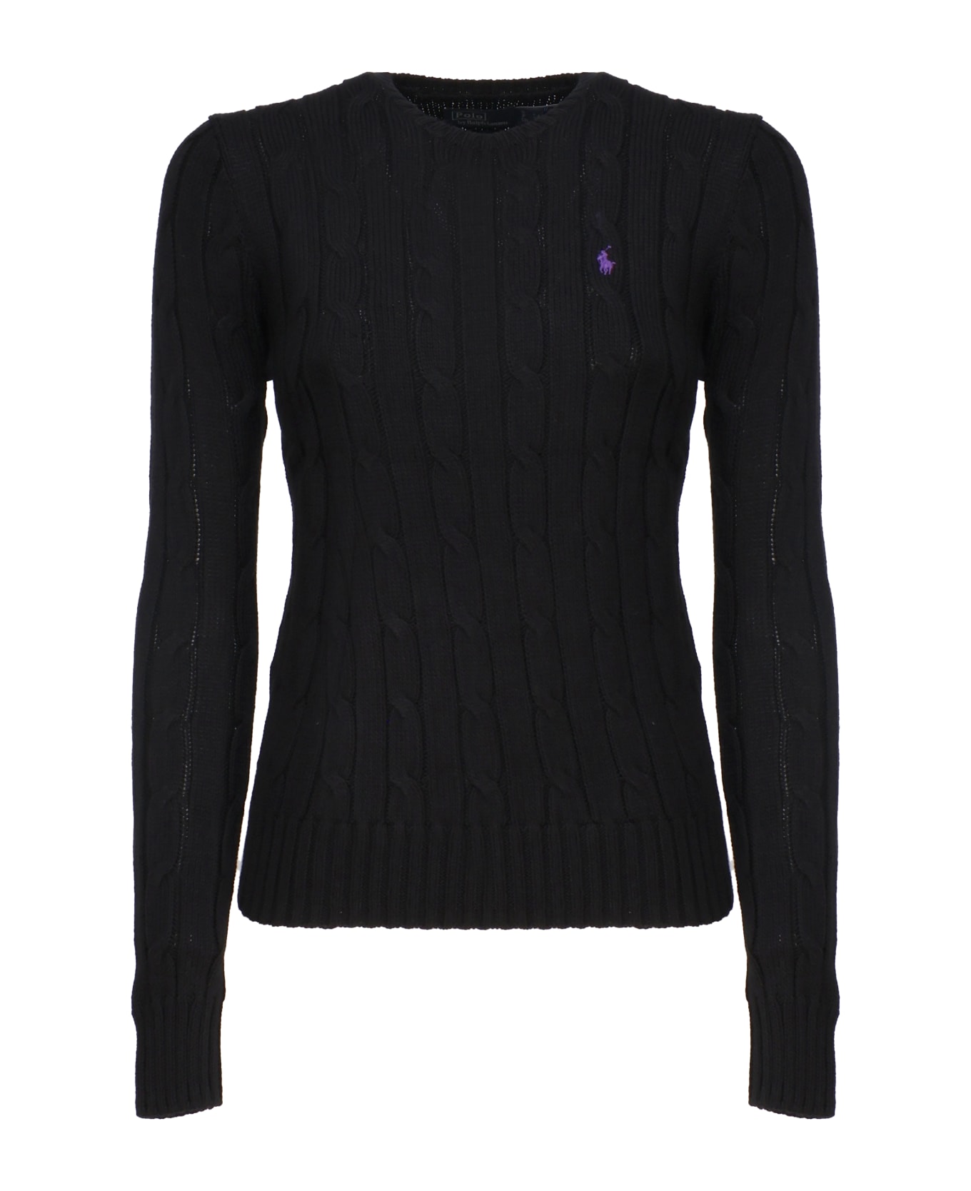 Polo Ralph Lauren Top With Embroidery - Black
