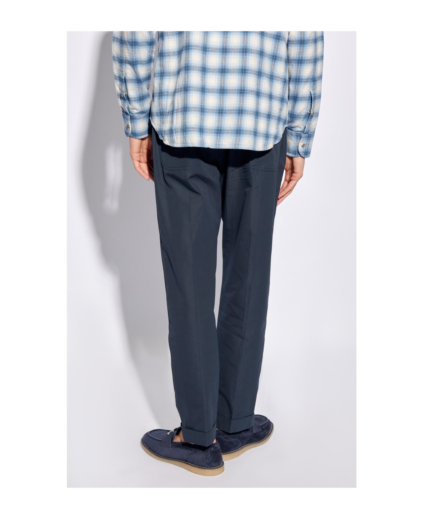Tom Ford Trousers With Pleats - INK BLUE