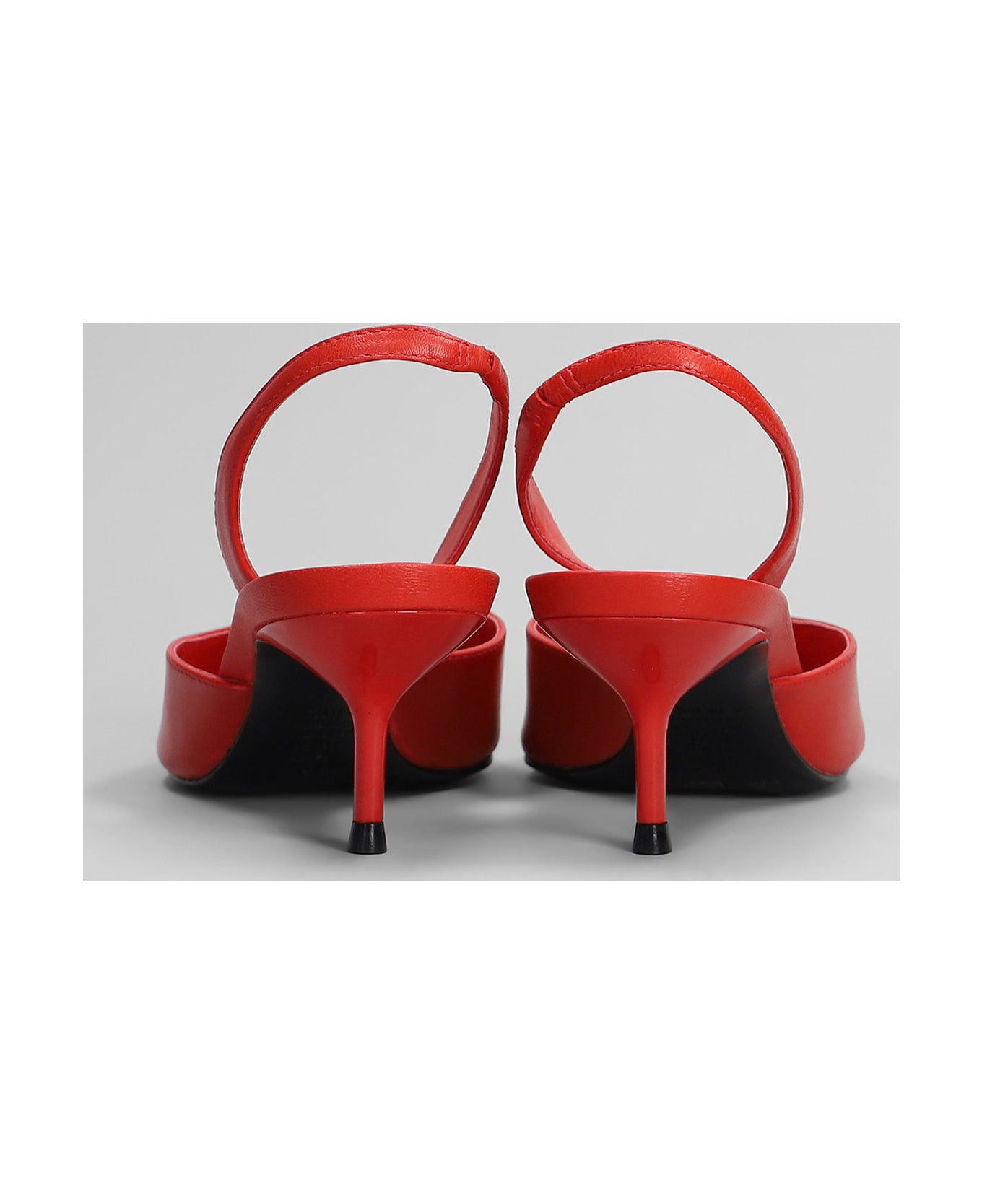 Schutz Paola Mid Pumps In Red Leather - red