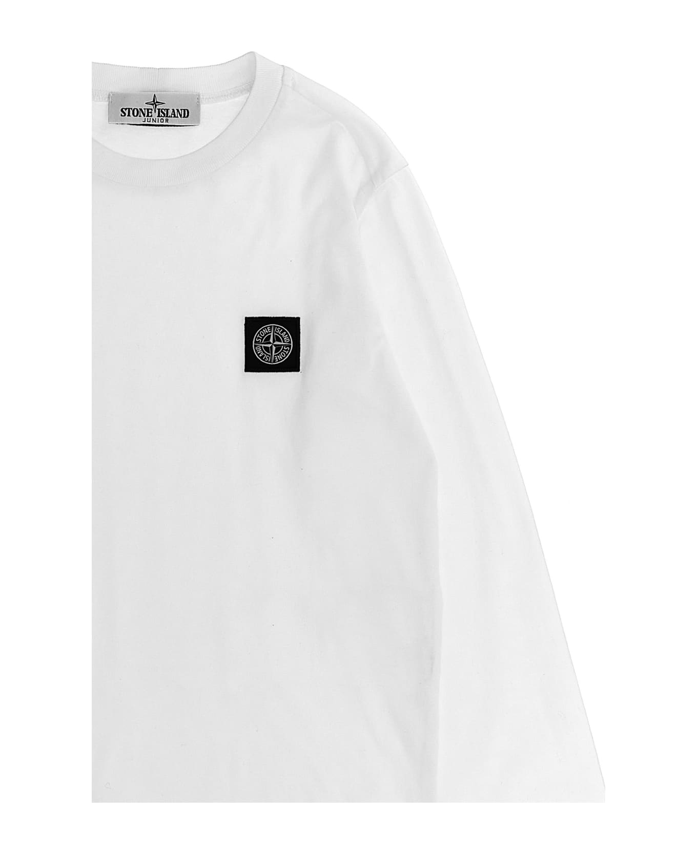 Stone Island Junior Logo Patch T-shirt - White