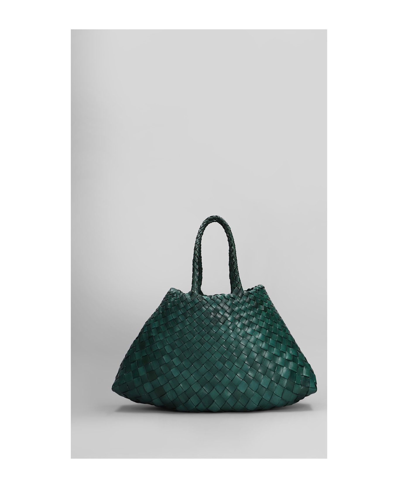 Dragon Diffusion Santa Croce Small Tote In Green Leather - green
