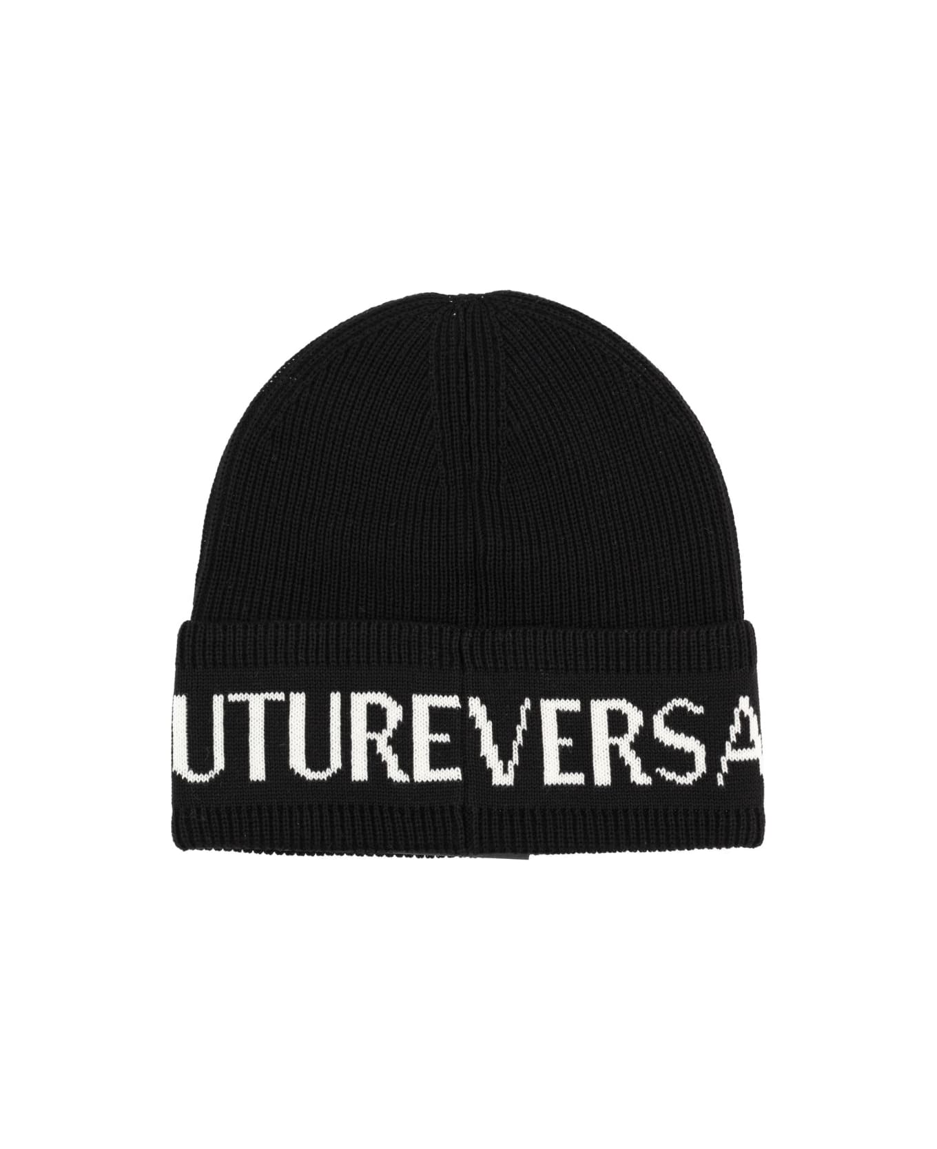 Versace Jeans Couture Wool And Acrylic Beanie - BLACK