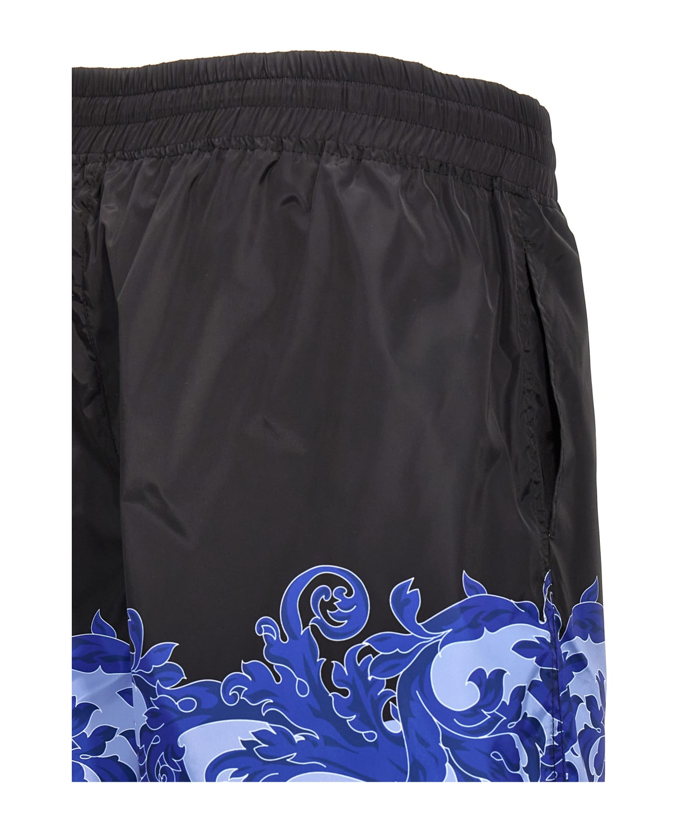 Versace Jeans Couture Print Nylon Bermuda Shorts - Black ショートパンツ
