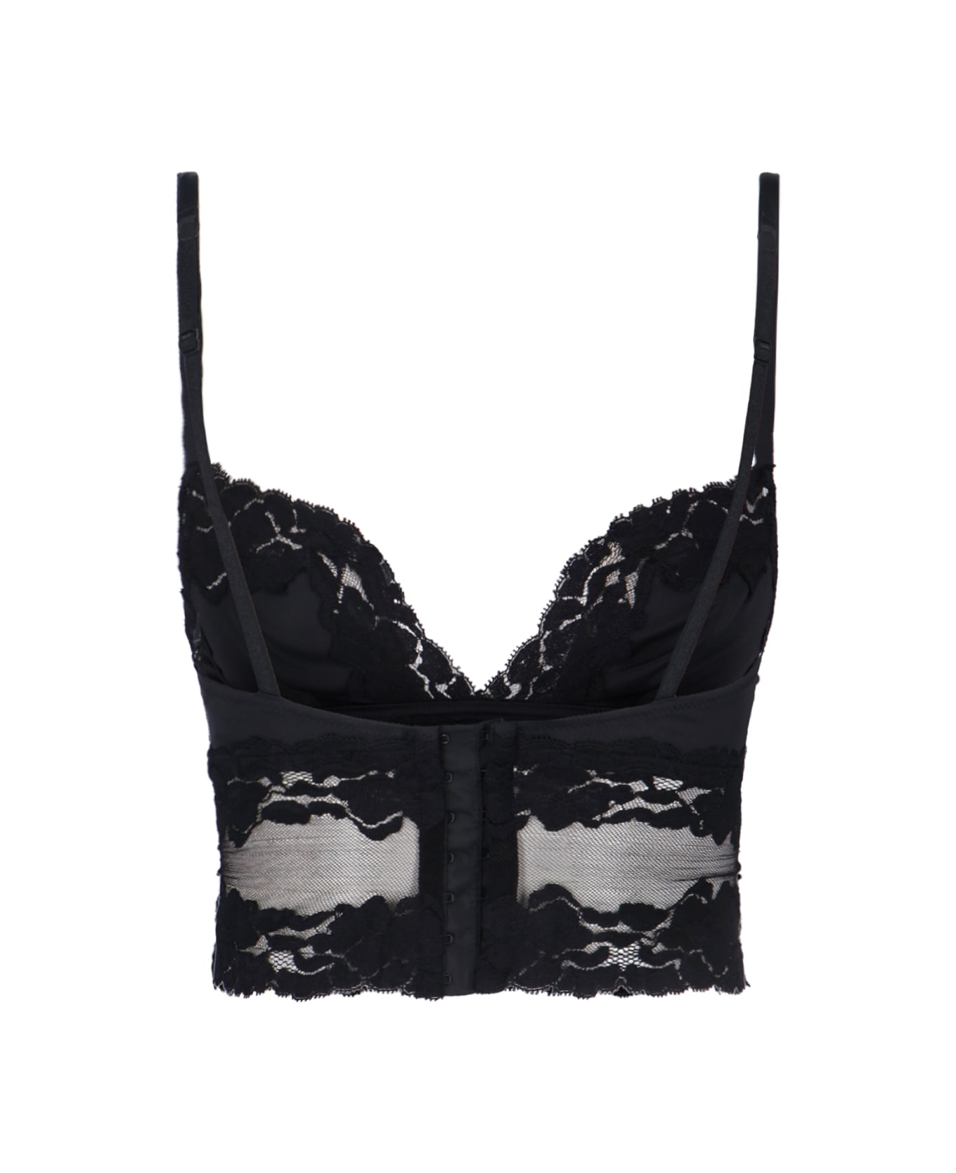 Dolce 
Gabbana Lace And Satin Top - Black  