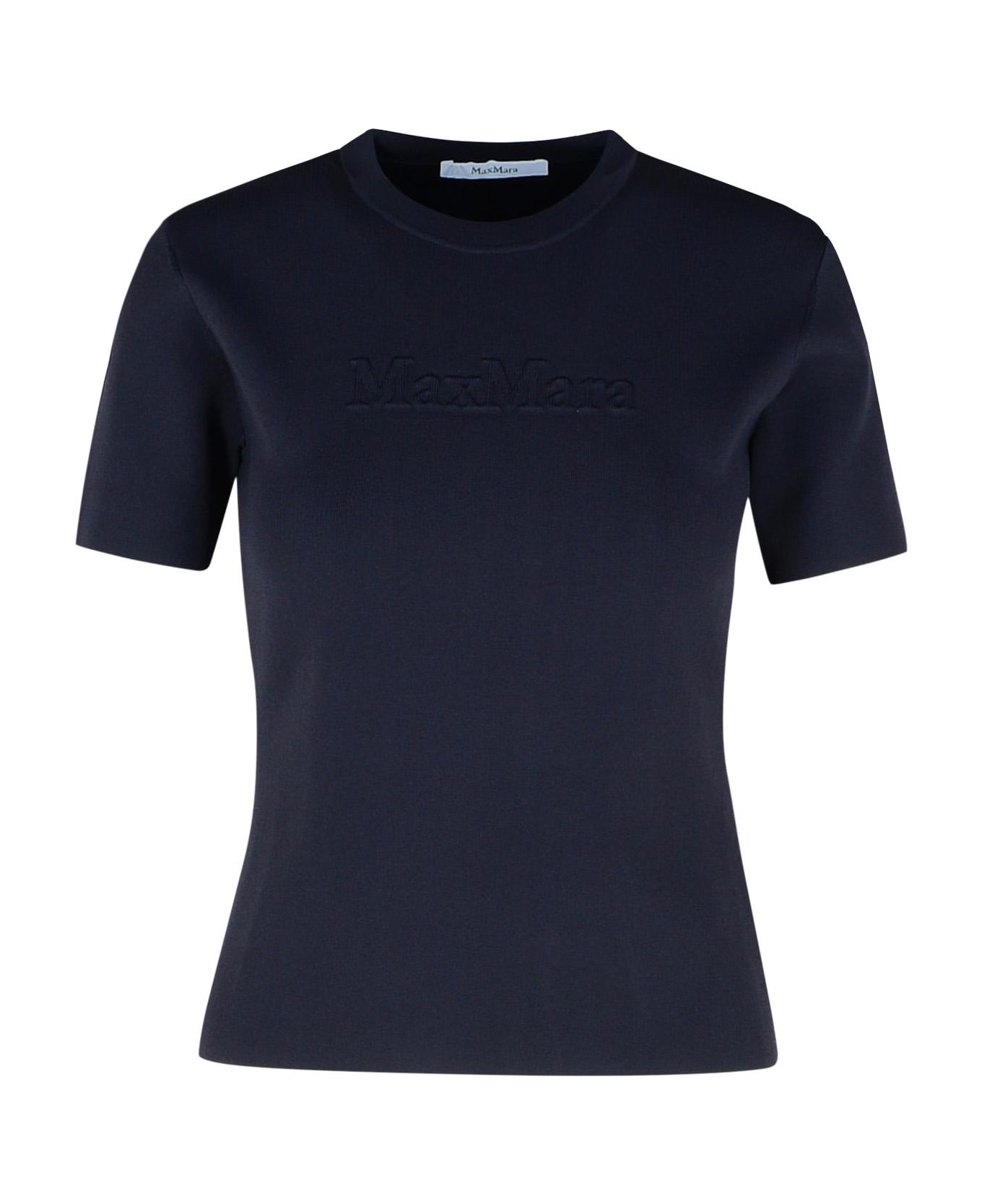 Max Mara 
segale
 Black Viscose Blend T-shirt - Blue