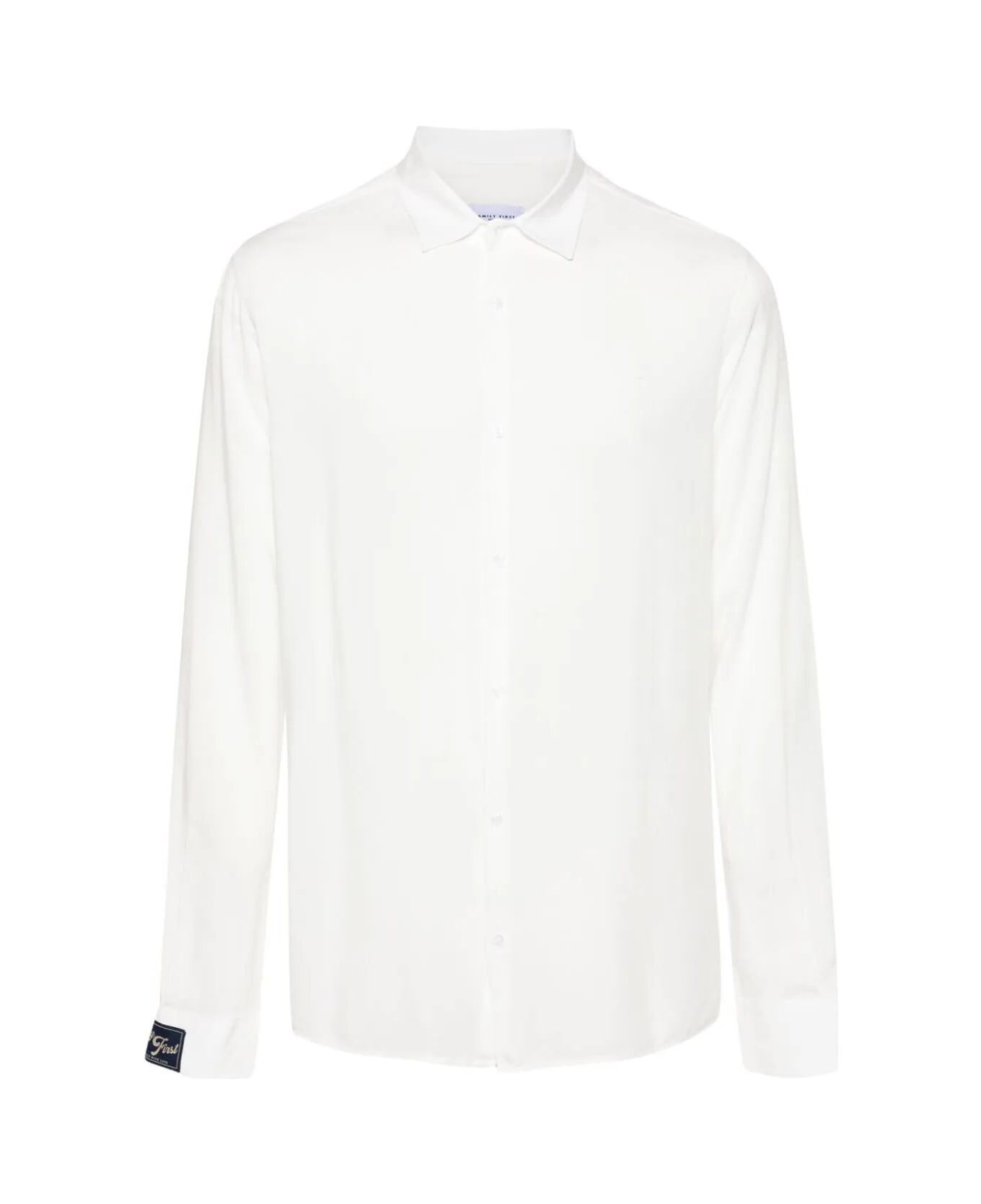 Family First Milano Long Viscose Shirt - White シャツ