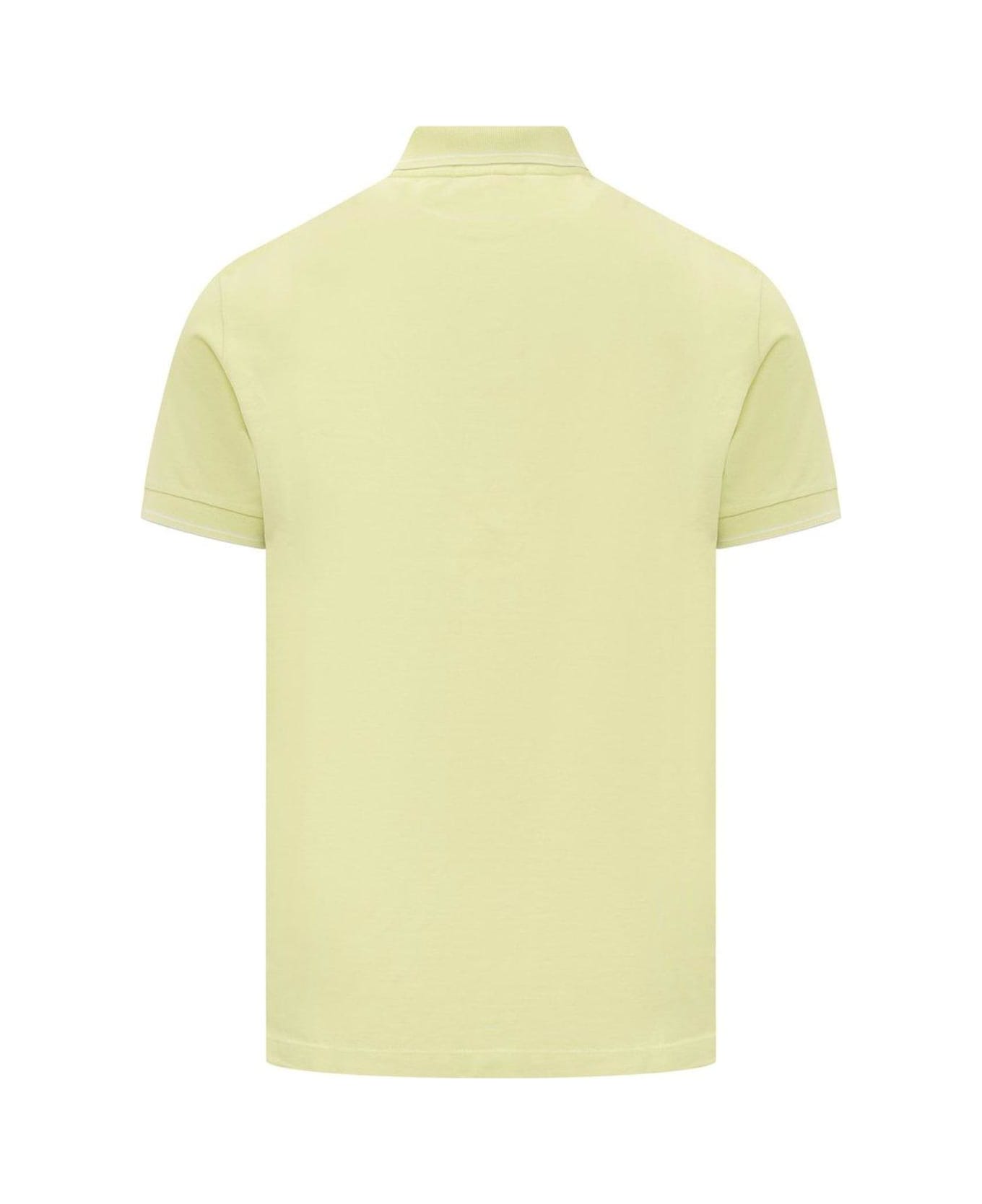 Stone Island Logo Patch Short-sleeved Polo Shirt - Limone