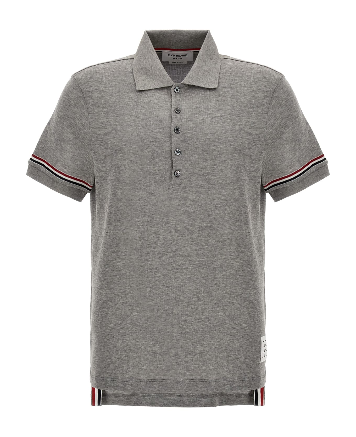 Thom Browne 'rwb' Polo Shirt - Med Grey