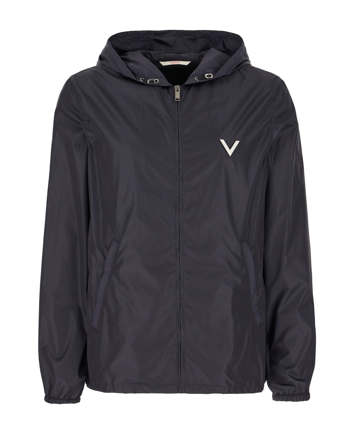 Valentino Garavani Navy Blue Nylon Windbreaker - NAVY