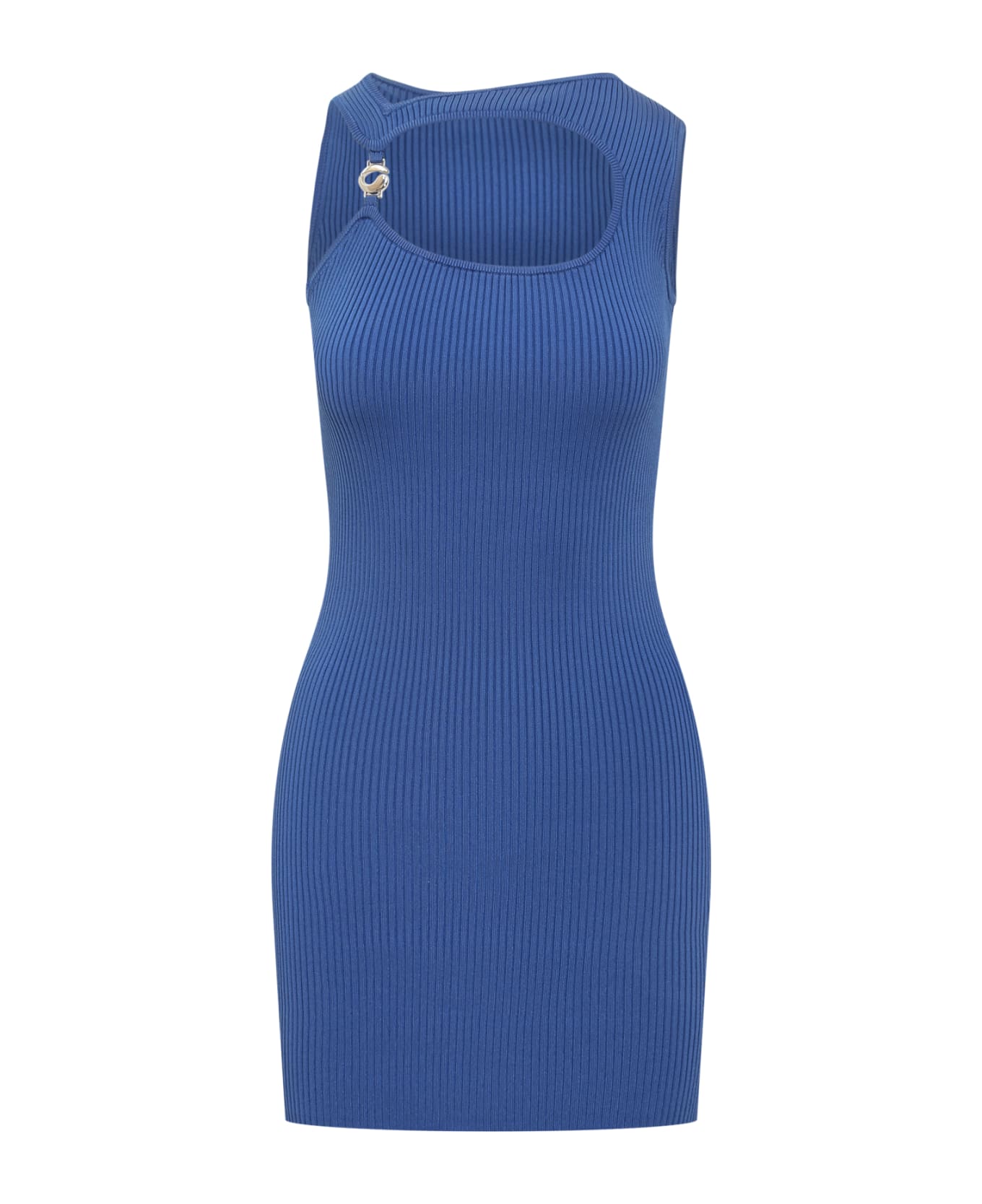 Coperni Knitted Cut-out Dress - BLUE