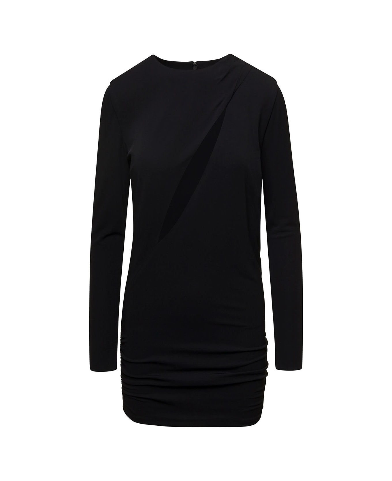 Versace Black Fitted Minidress With Cut-out Detail In Viscose Woman - Black
