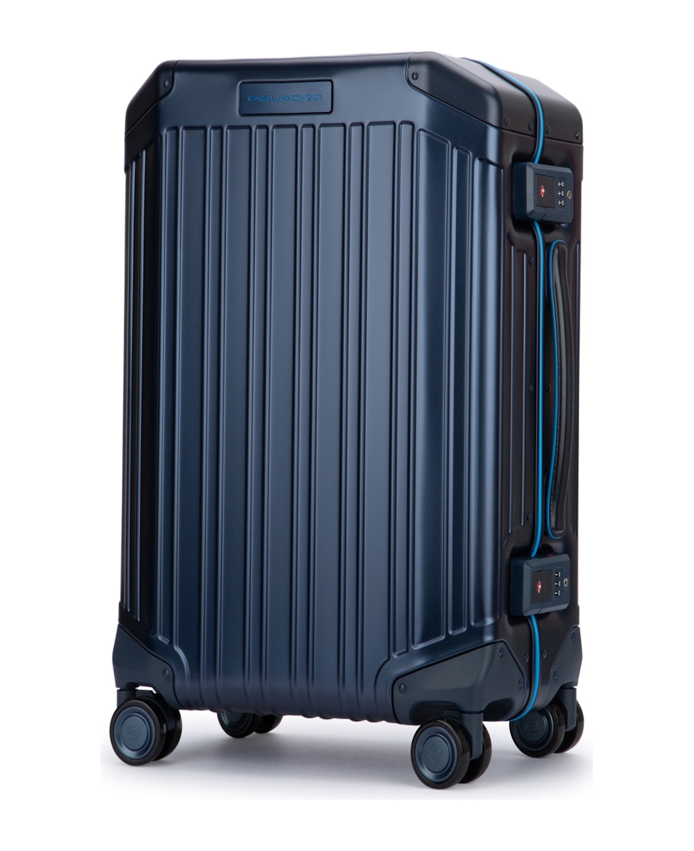 Piquadro Cabin Slim Iin Alluminio/dettagli In Pelle B20/pro - BLU2