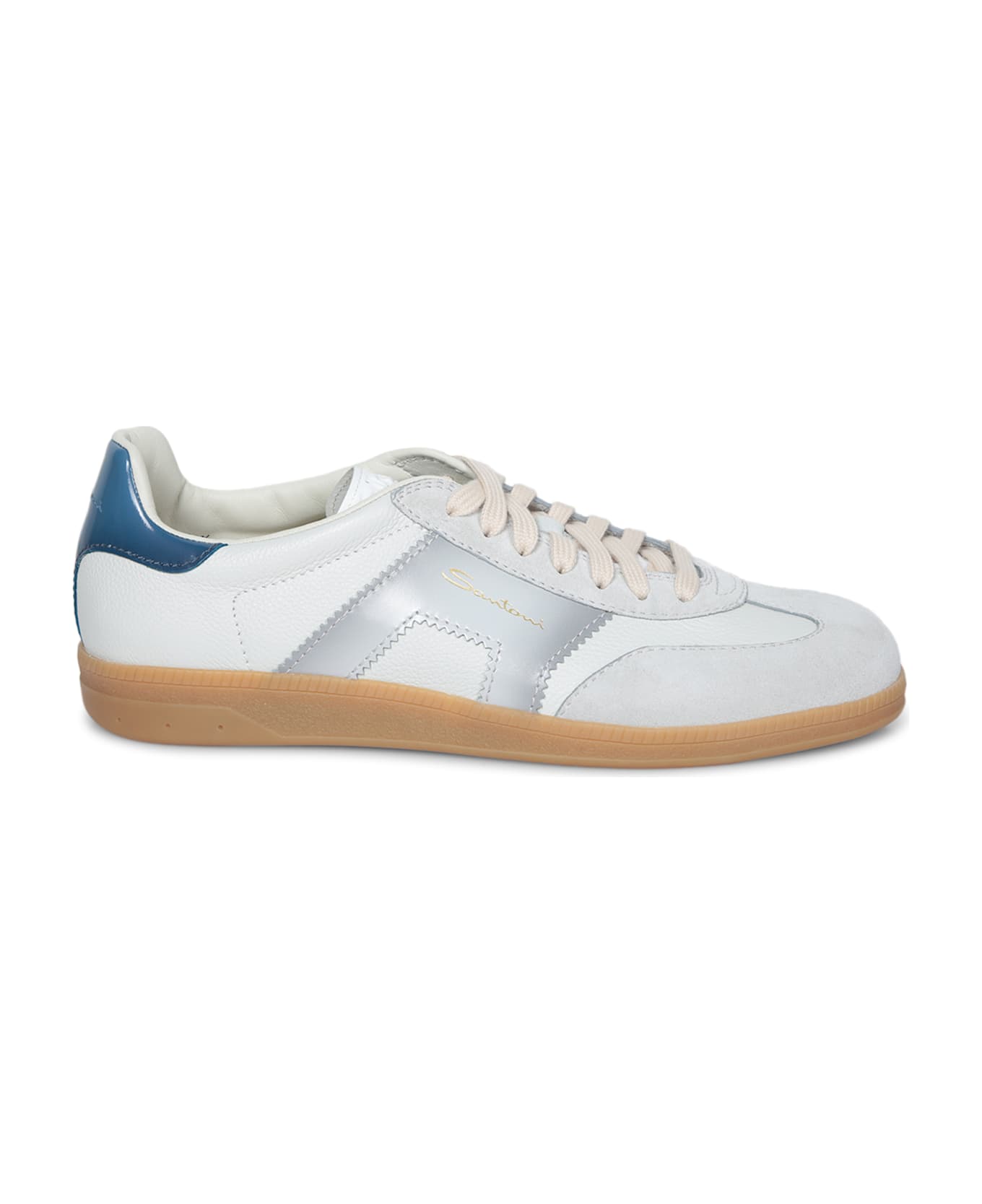 Santoni Olympic White/blue Sneakers - White