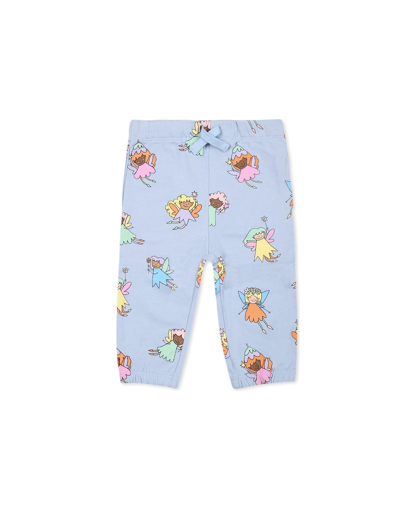 Stella McCartney Kids Light Blue Trousers For Baby Girl With Fairies - Light Blue