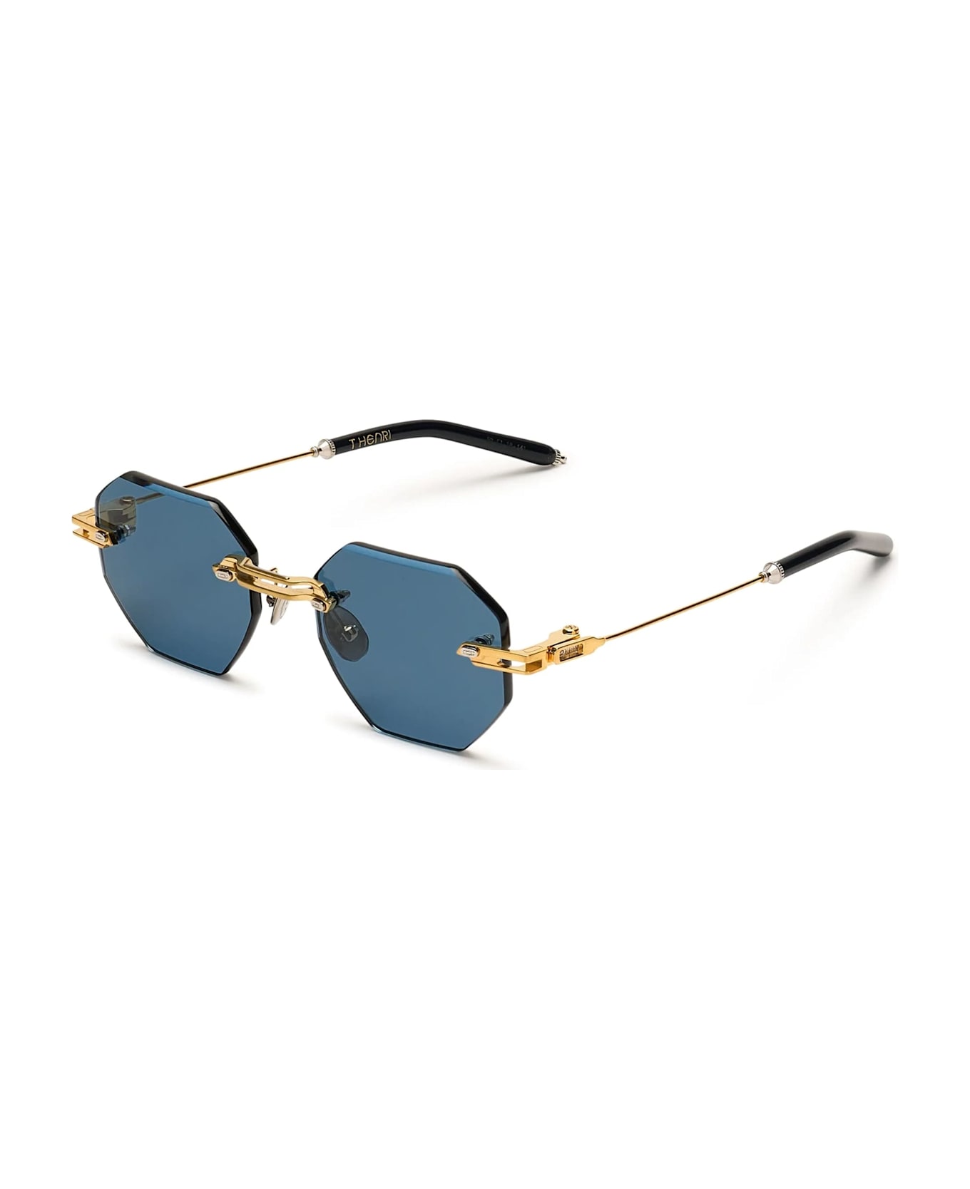 T Henri Trofeo - L
or Bleu Sunglasses - Gold