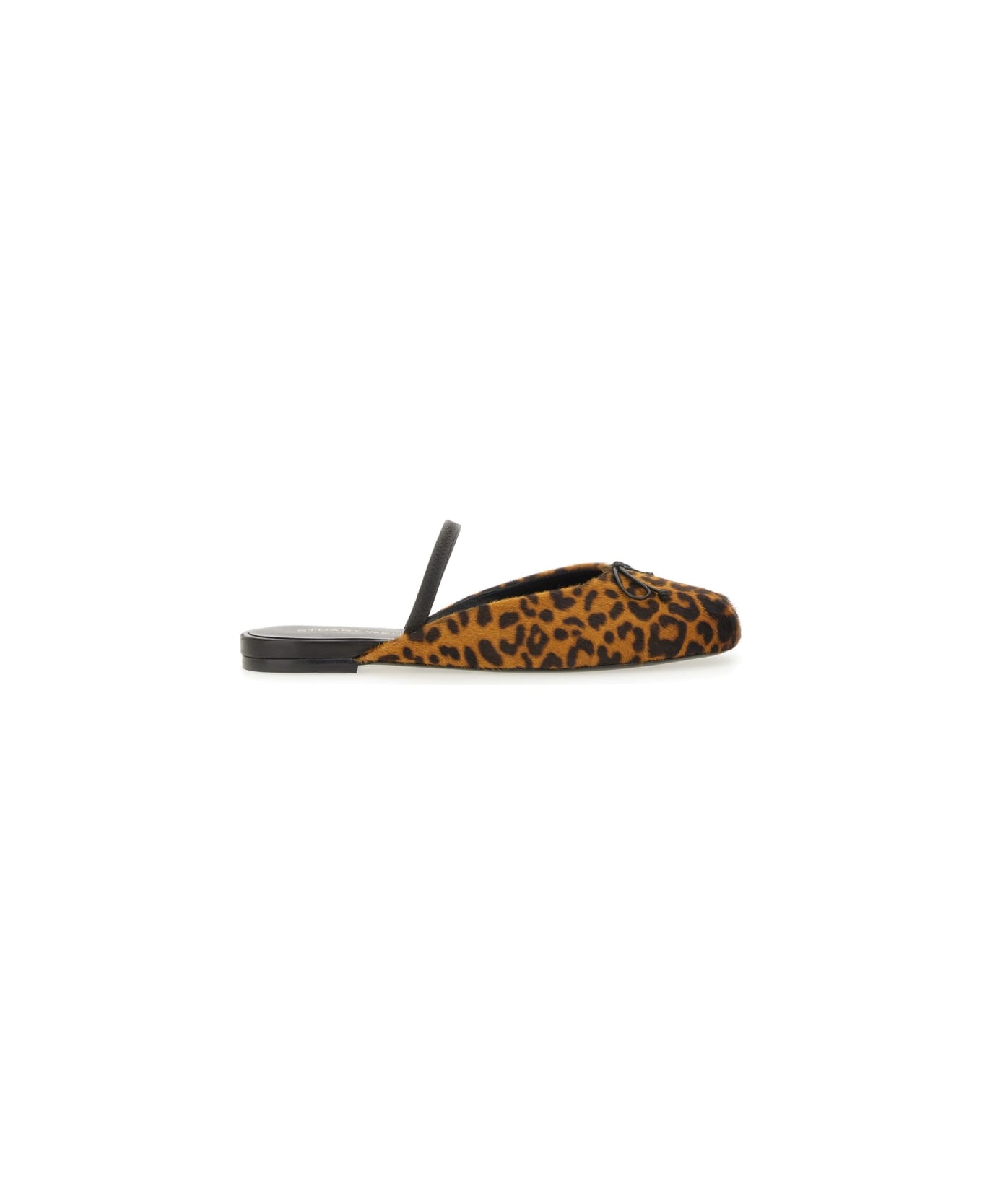 Stuart Weitzman Ballerina Mule "first Bow" - ANIMALIER