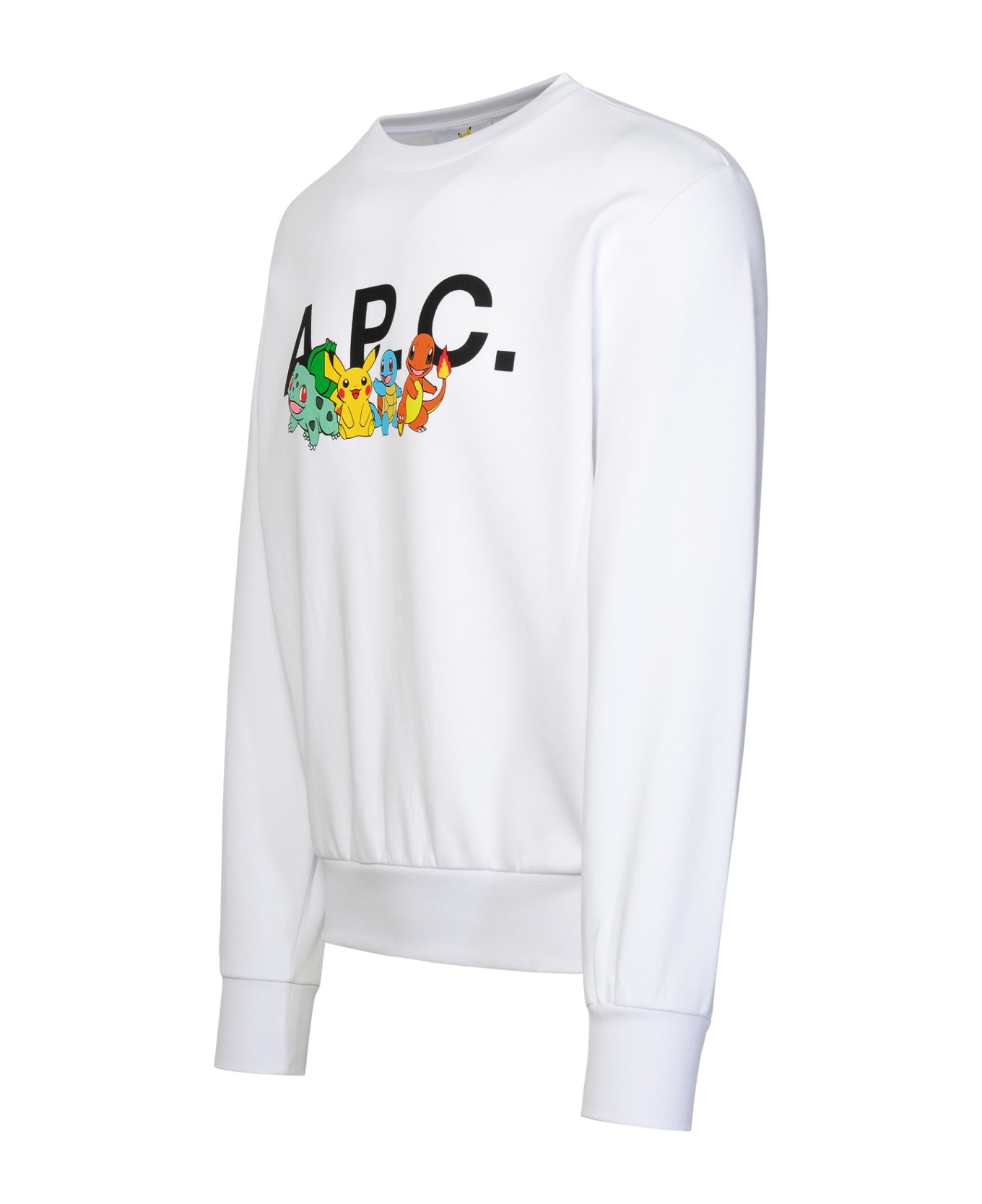 A.P.C. 'pokémon The Crew' White Cotton Sweatshirt - White