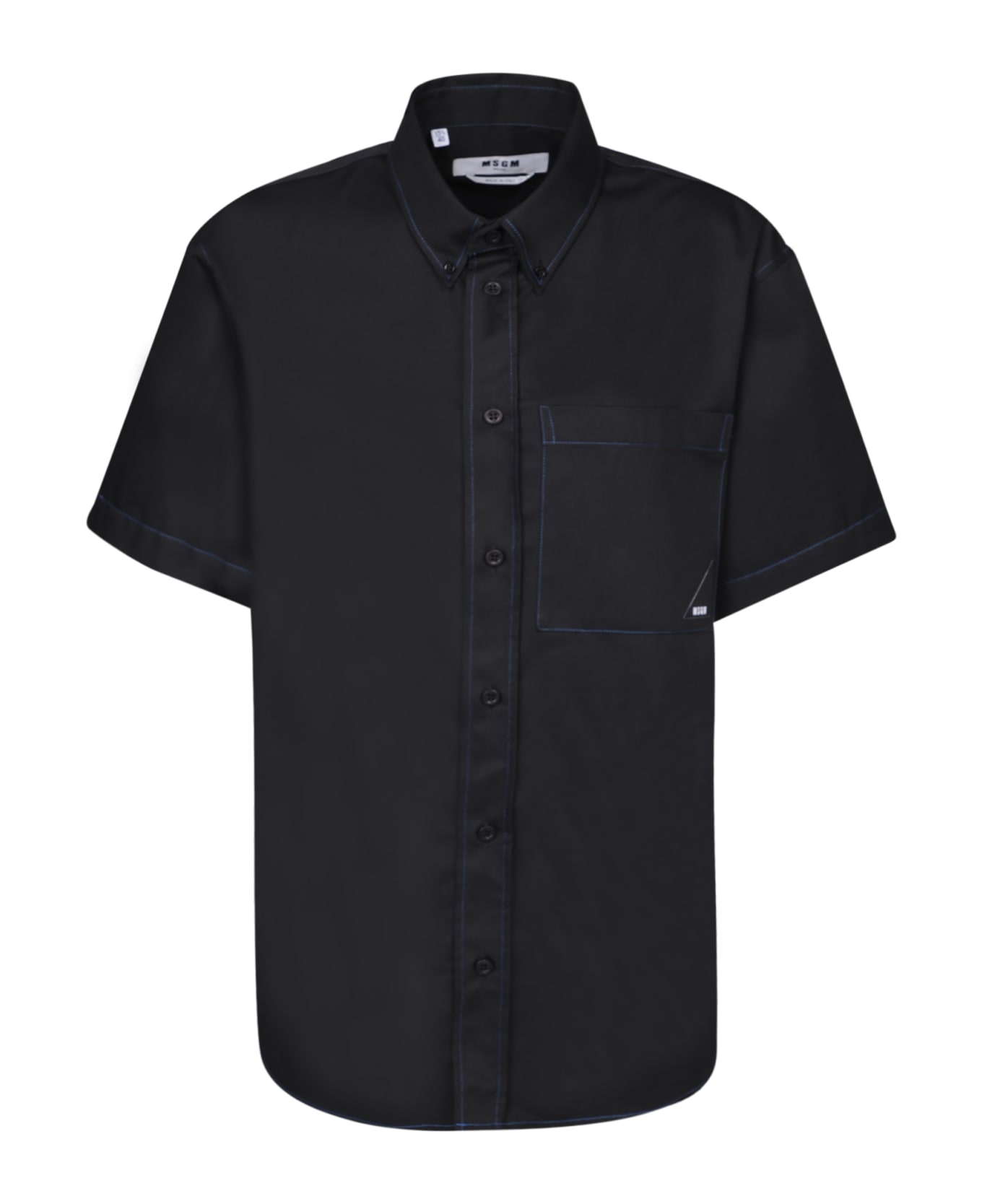 MSGM Oversize Black Shirt - Black