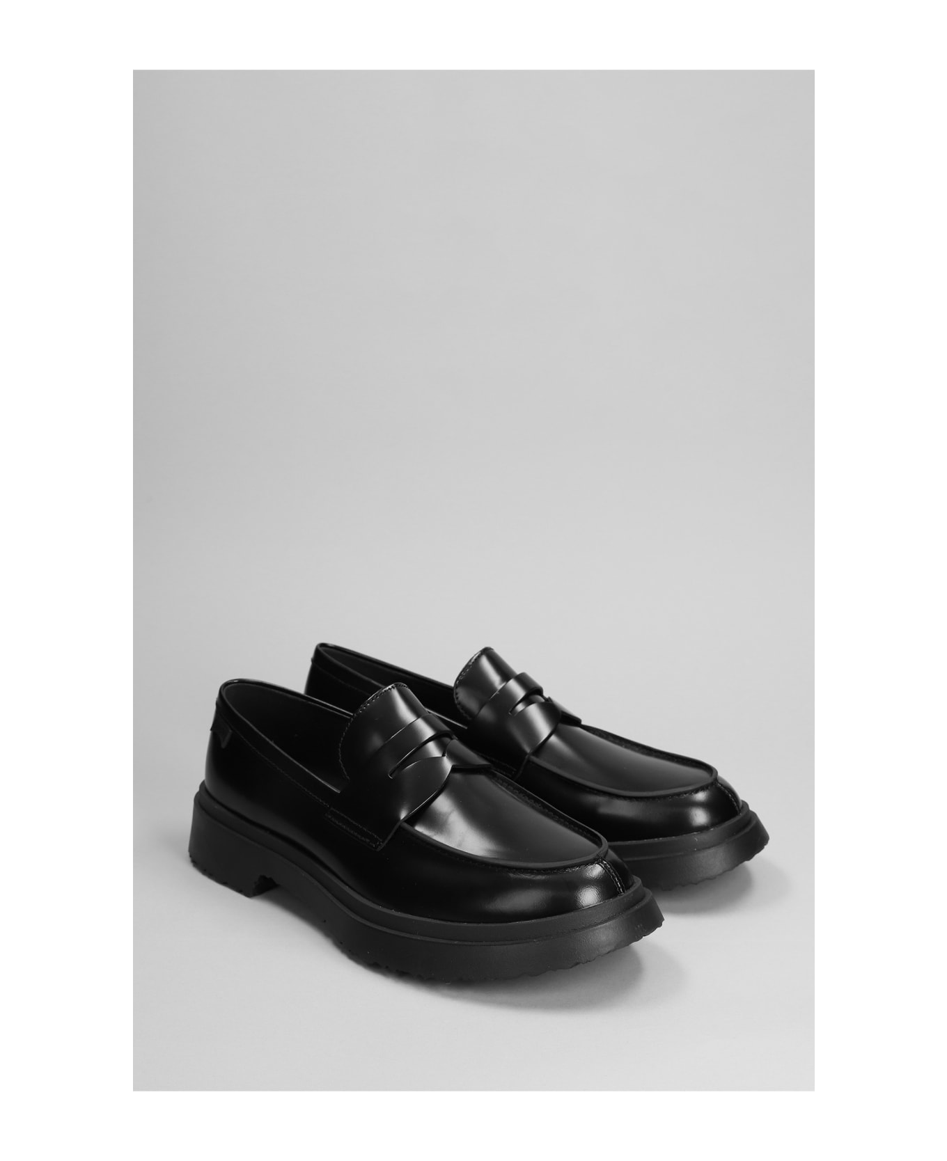 Camper Walden Loafers In Black Leather - Black