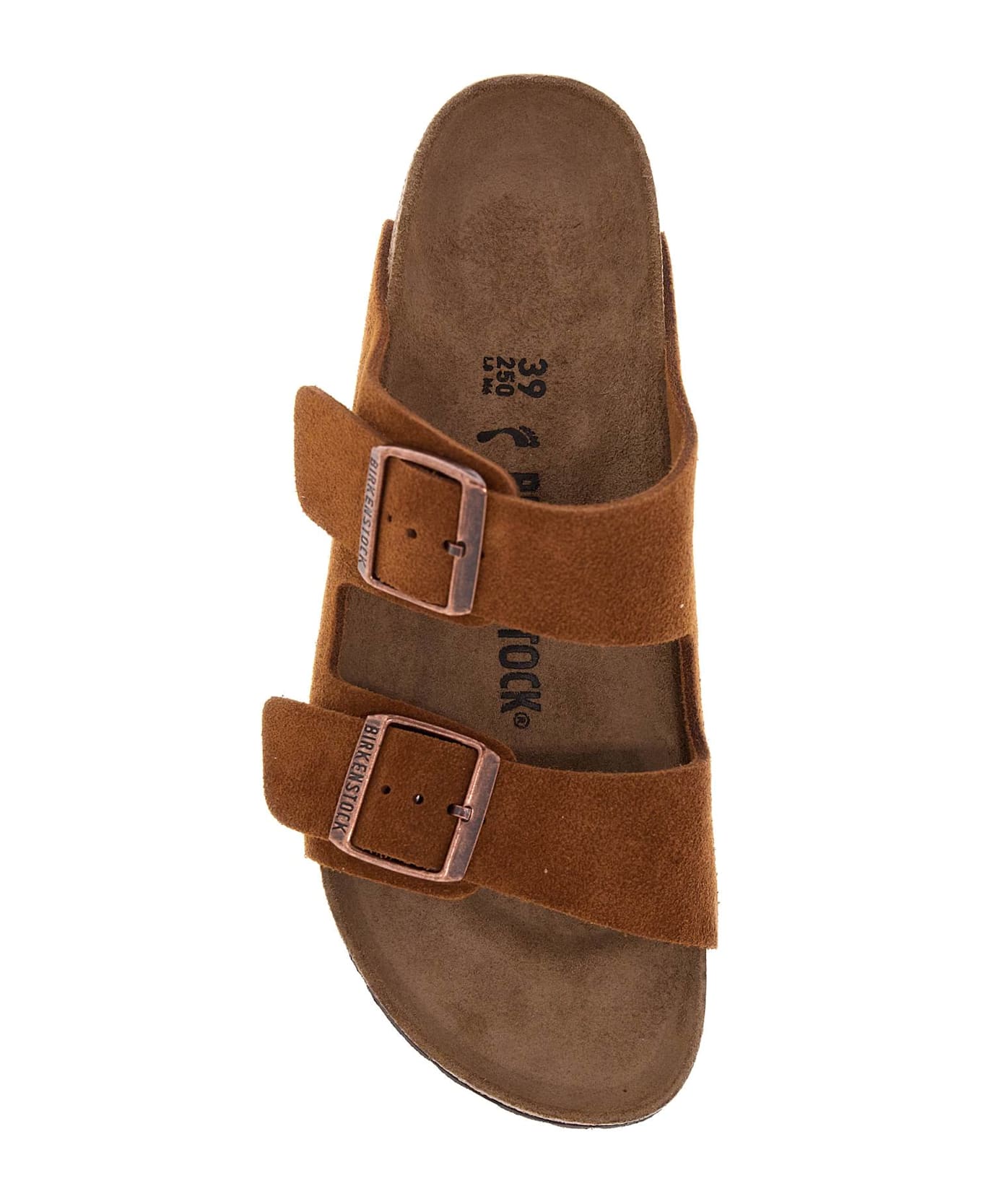 Birkenstock Arizona Slides Narrow Fit - Leather Brown