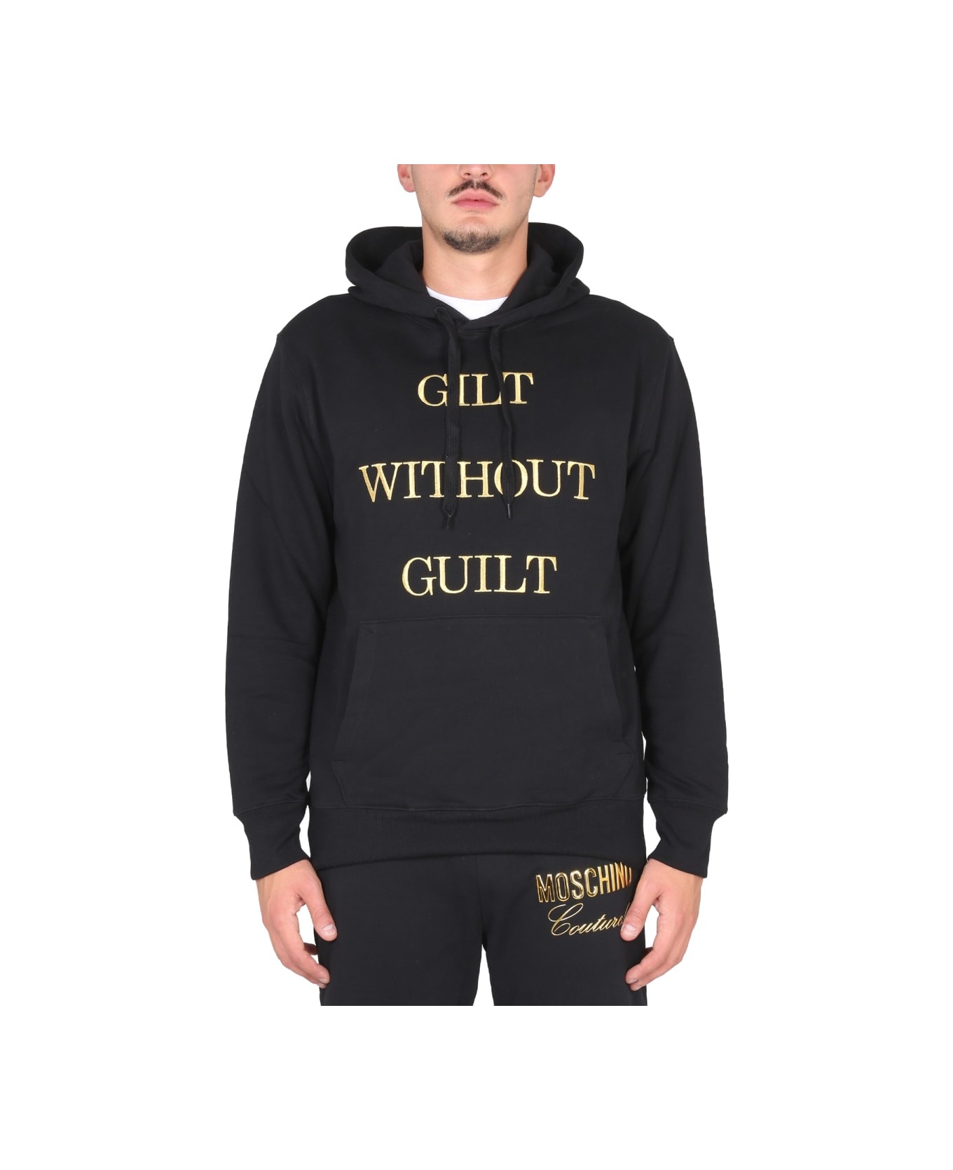 Moschino "guilt Without Guilt" Sweatshirt - BLACK フリース