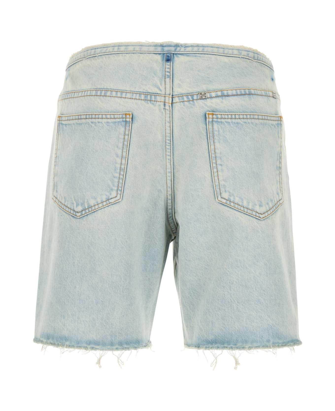 Givenchy Denim Bermuda Shorts - PALEBLUE