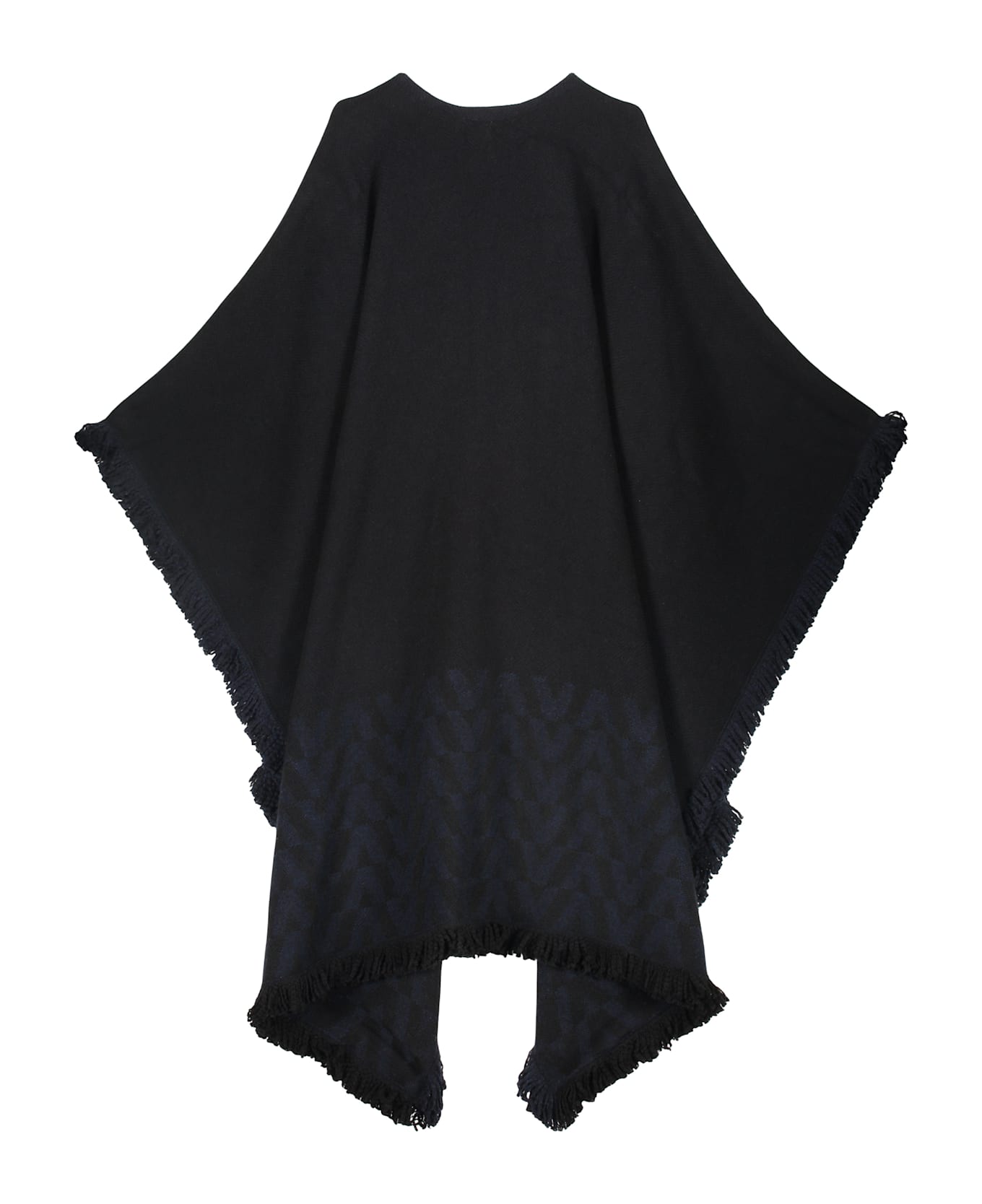 Valentino Garavani Asymmetrical Cape, Elegant And Comfortable. - black