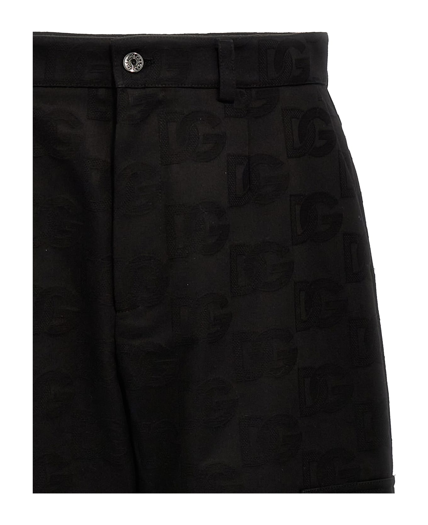 Dolce & Gabbana Cargo Cotton Pants - Black ボトムス