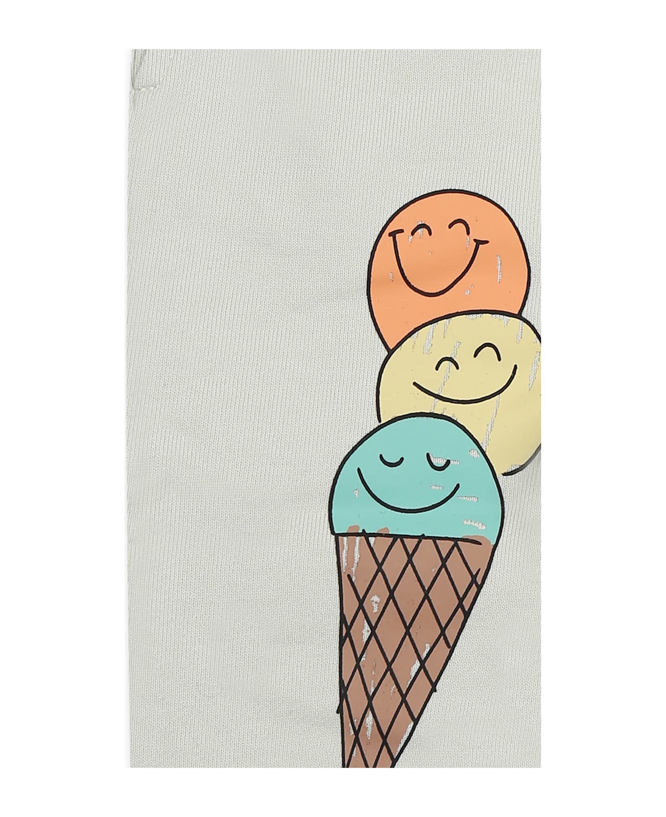 Stella McCartney Kids Green T-shirt For Baby Boy With Ice Cream - Green