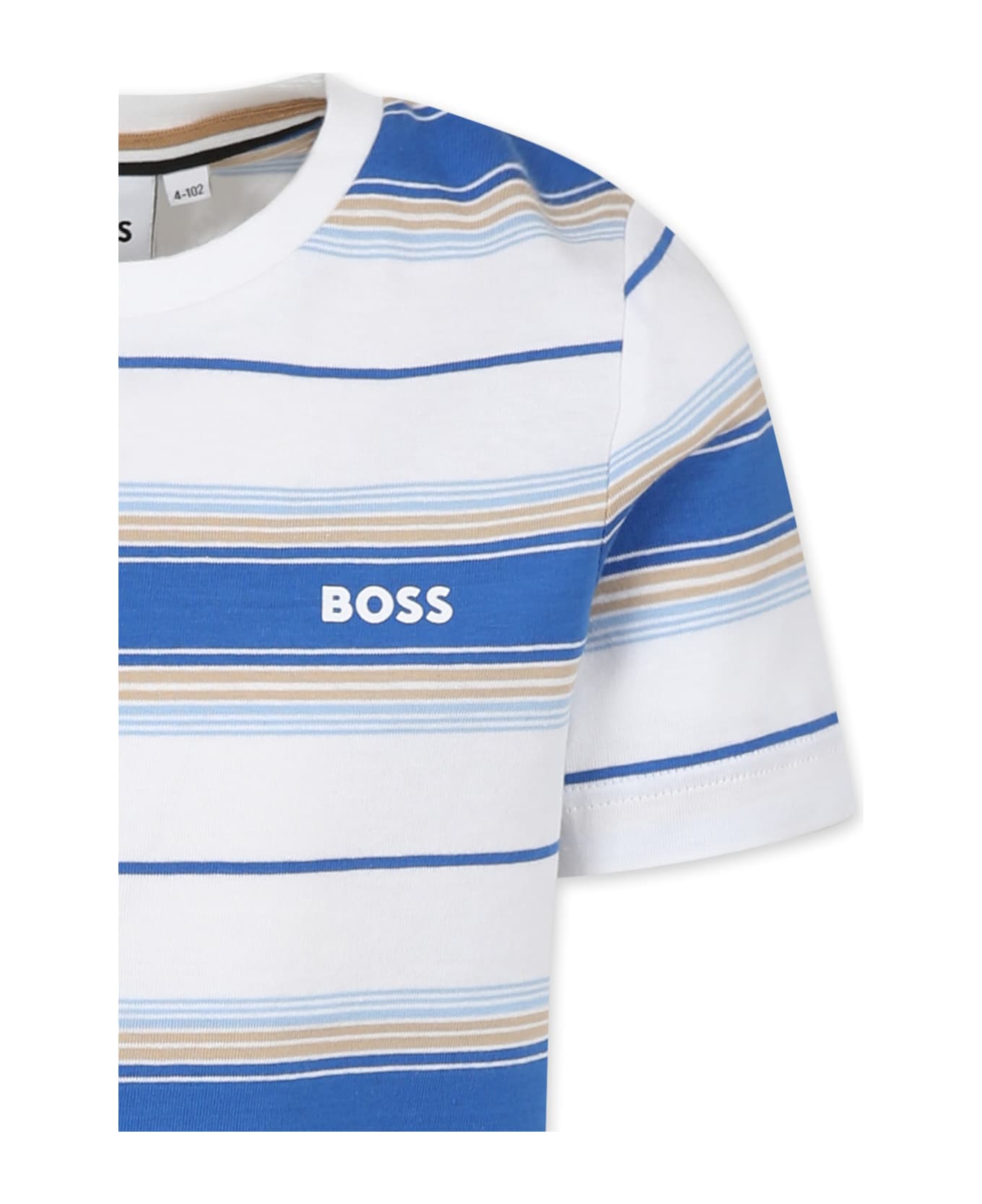 Hugo Boss White T-shirt For Boy With Logo - White