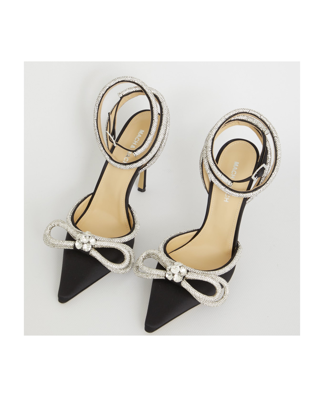 Mach & Mach Double Bow Pumps - BLACK