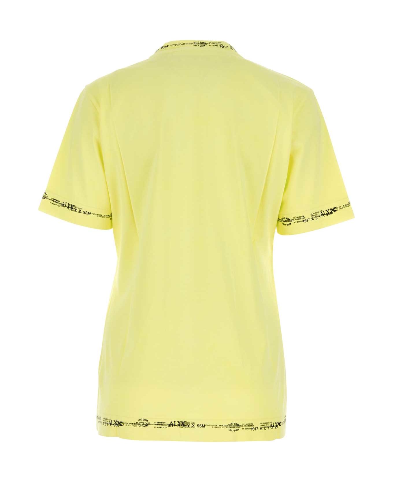 1017 ALYX 9SM Fluo Yellow Cotton T-shirt - YLW0042
