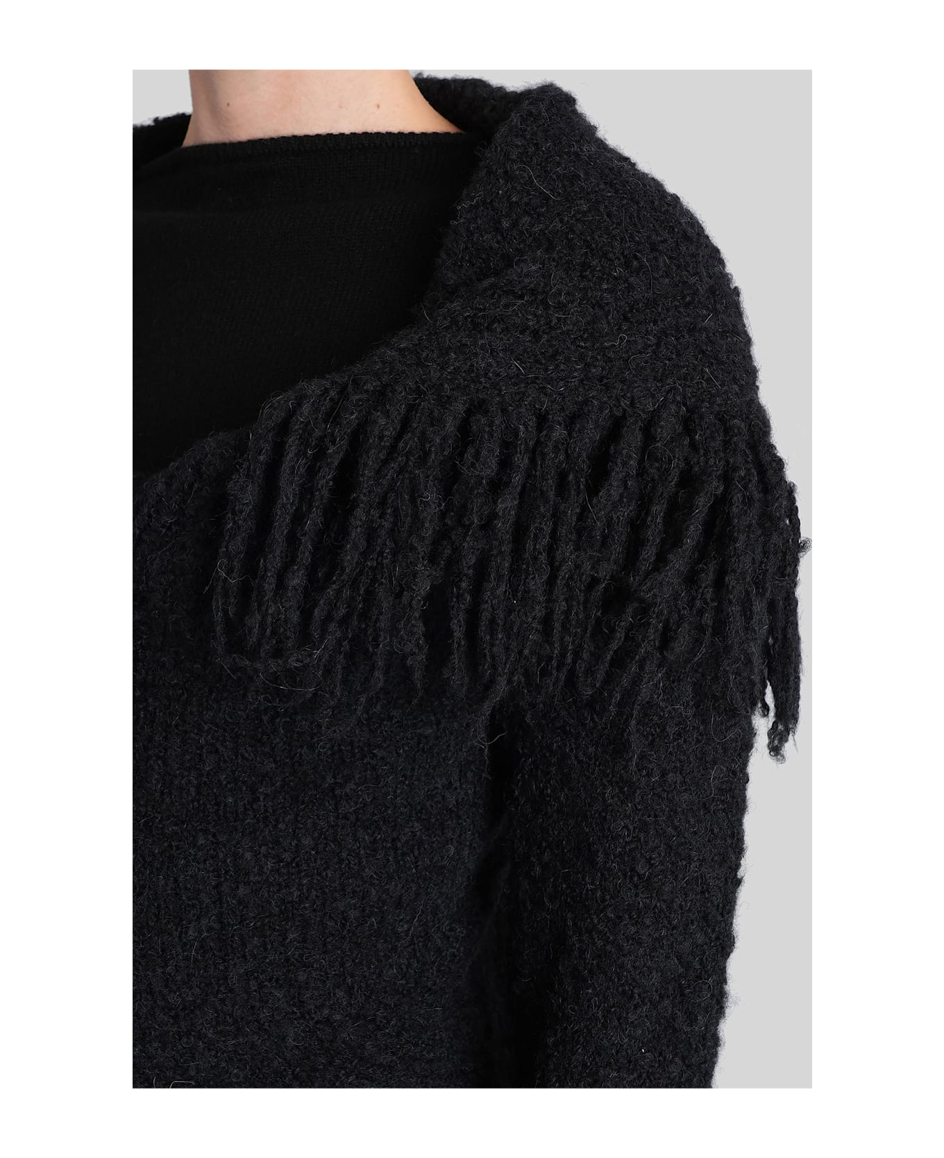 Cult Gaia Michelle Cardigan In Black Wool - black