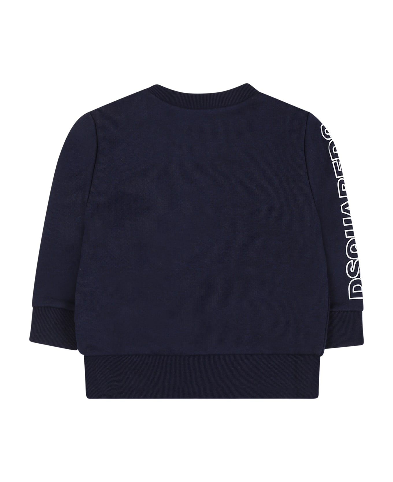 Dsquared2 Blue Sweatshirt For Baby Boy With Logo - Blue ニットウェア＆スウェットシャツ