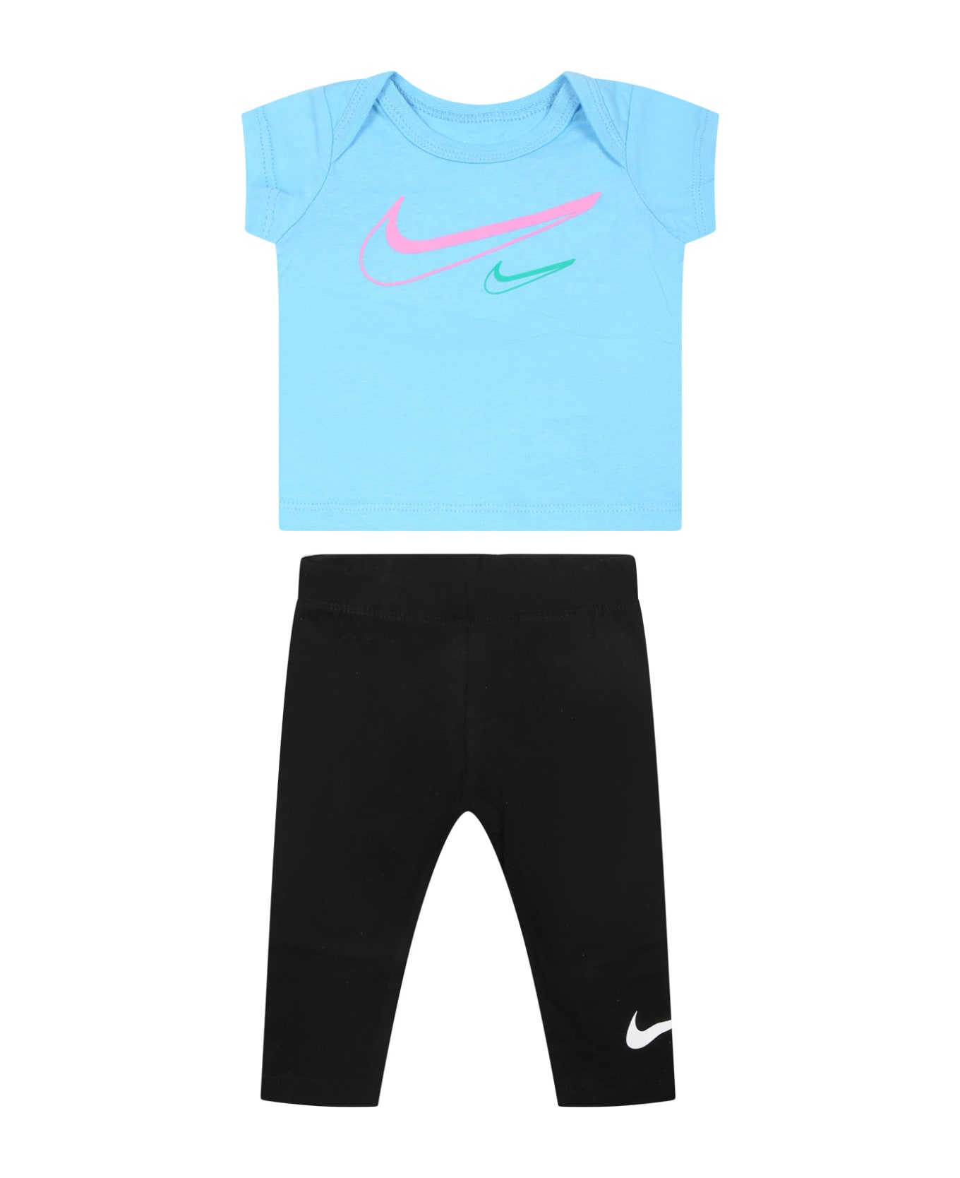 Nike Multicolor Suit For Baby Girl With Swoosh - Multicolor