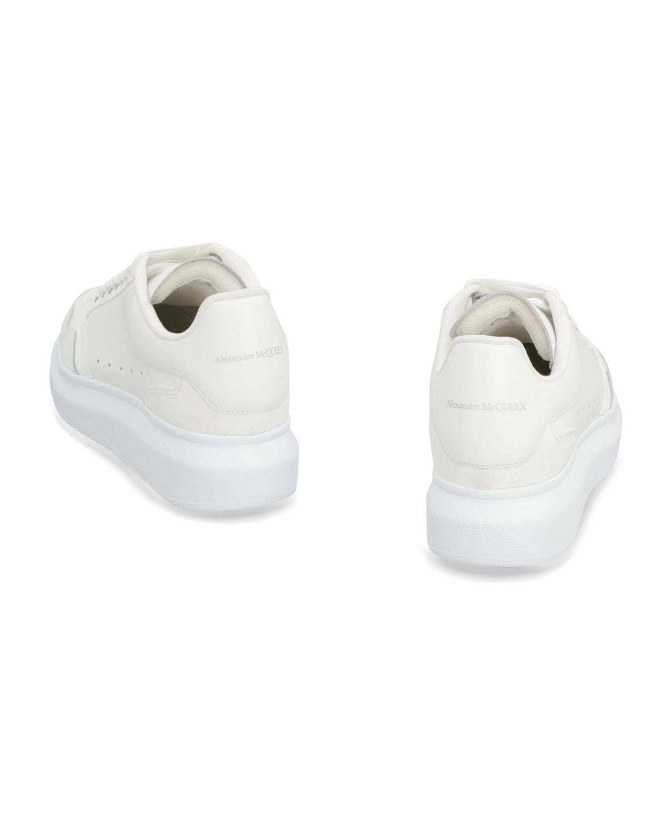 Alexander McQueen Larry Leather Low-top Sneakers - White ウェッジシューズ