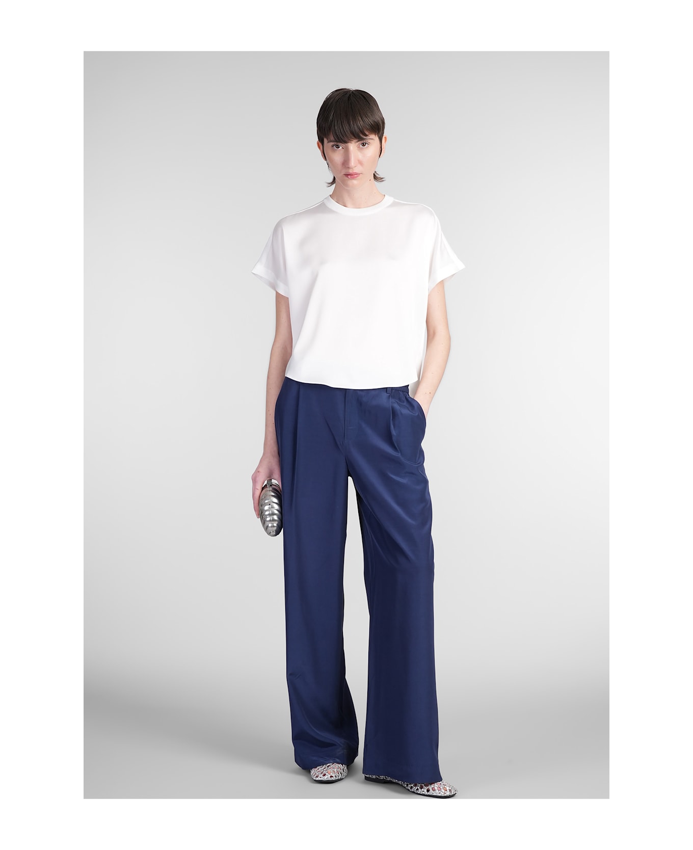 Simkhai Sydnie Pants In Blue Acetate - blue