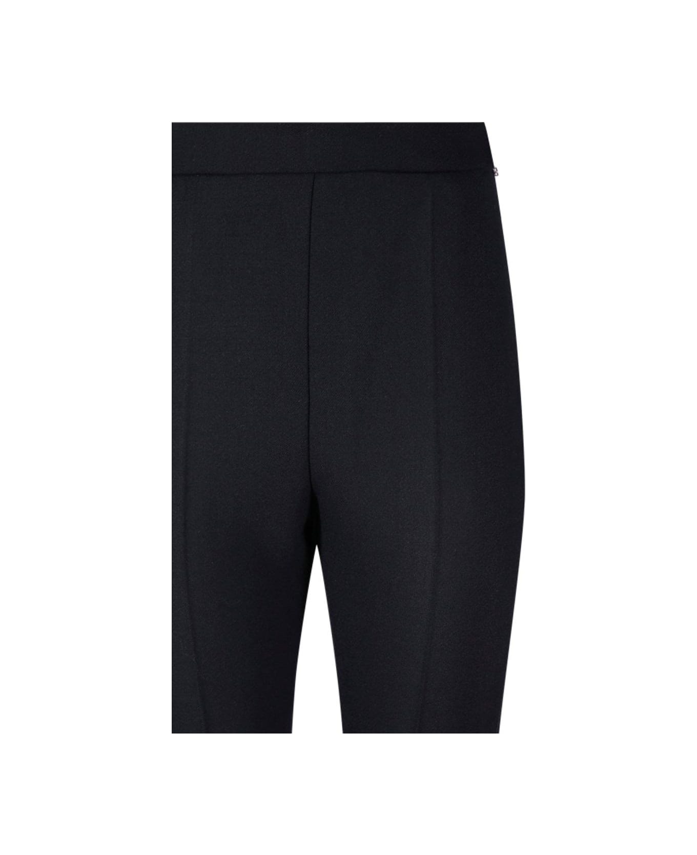 SportMax Zip Detailed Straight Leg Trousers - NERO