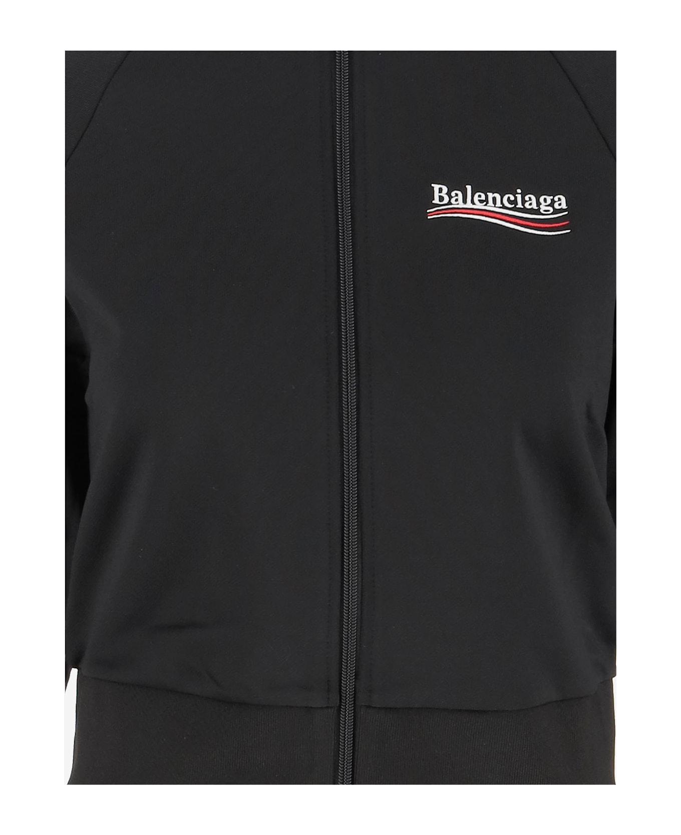 ブルゾン BALENCIAGA Black nylon ben sweatshirt (818505TRVE2 1089) Balenciaga Black Nylon Ben Sweatshirt | italist